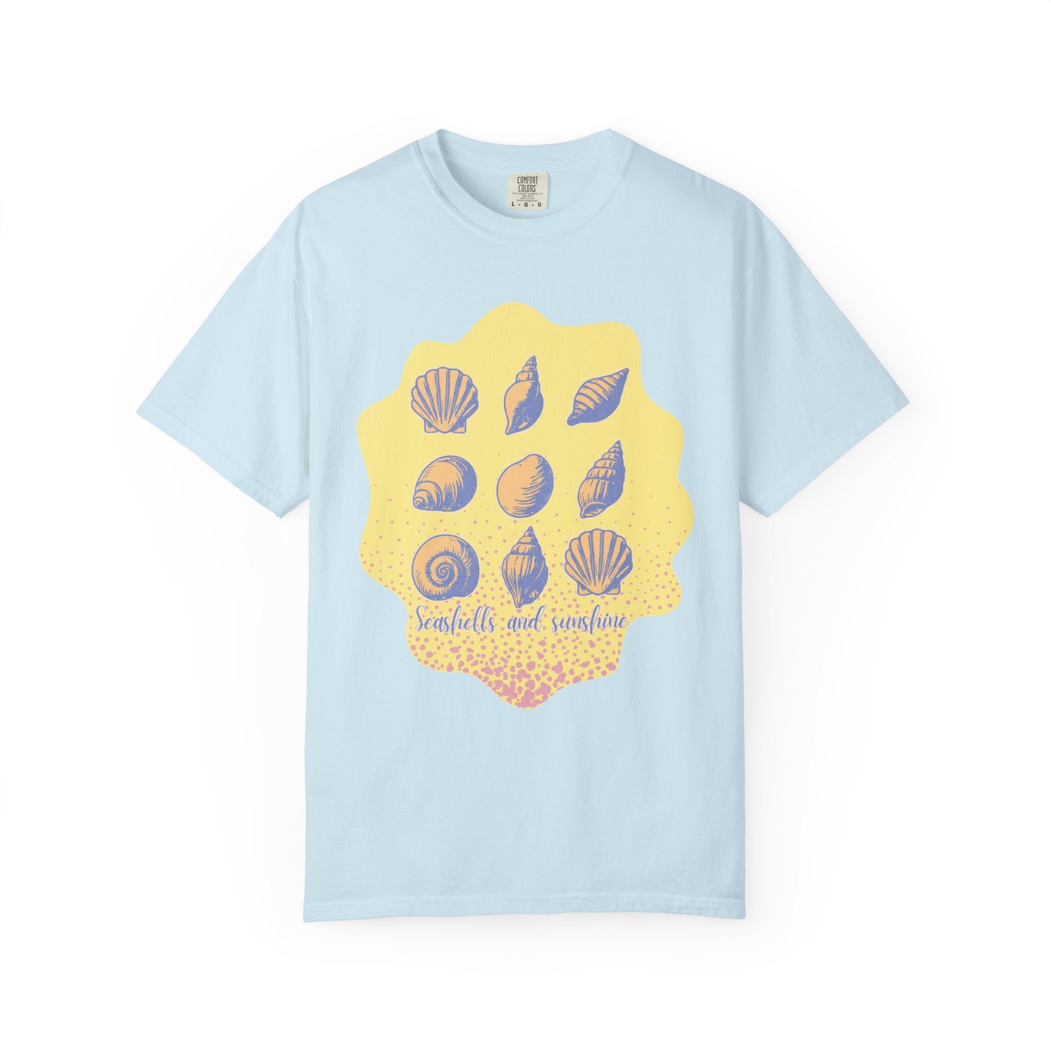 Vintage Seashells And Sunshine Textured T-Shirt