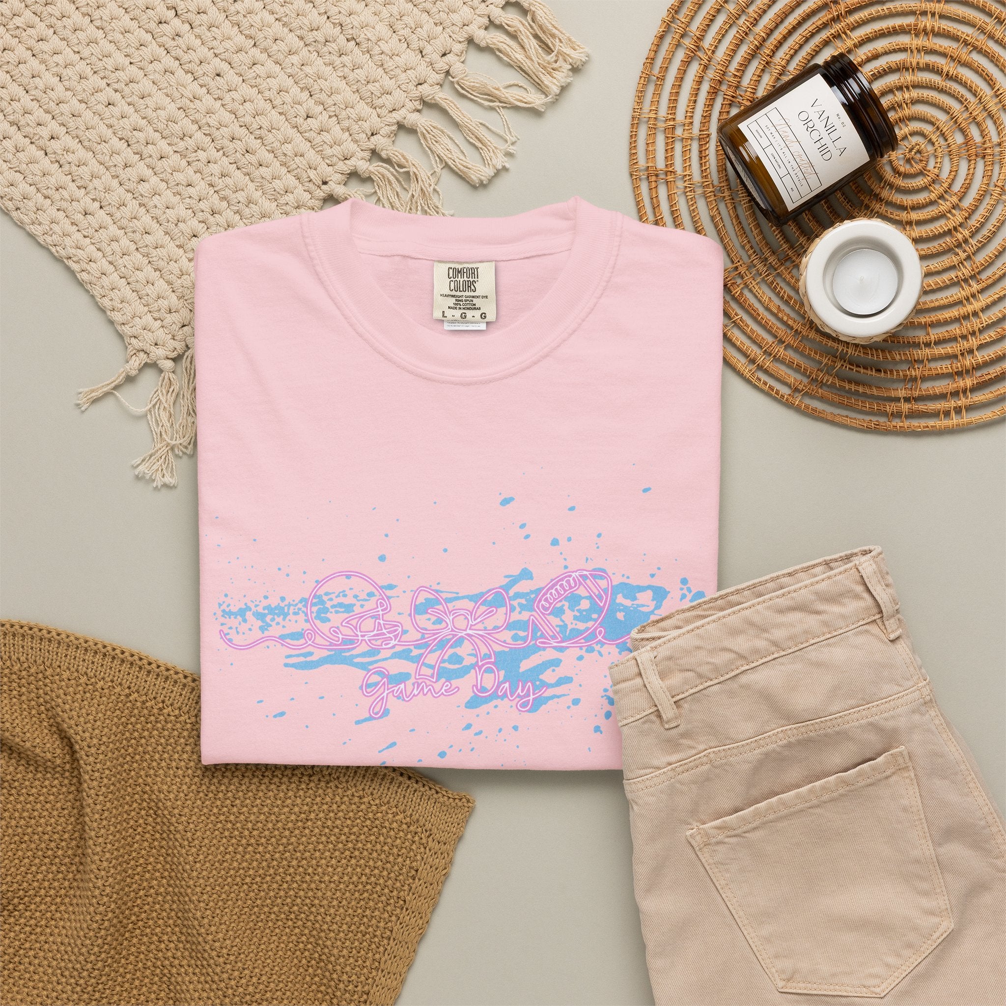 Coquette Aesthetic Football Game Day Textured Tee