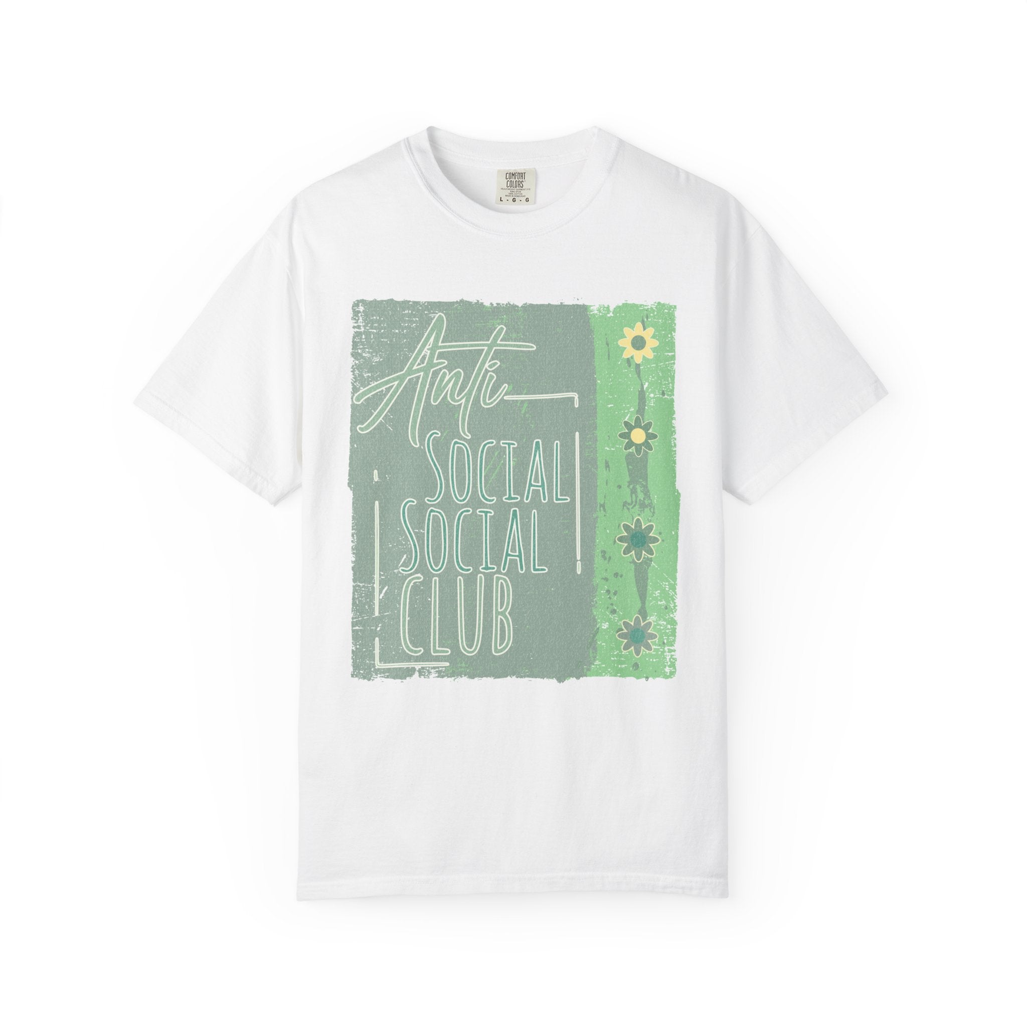 Textured Anti Social Social Club Floral Graphic T-Shirt