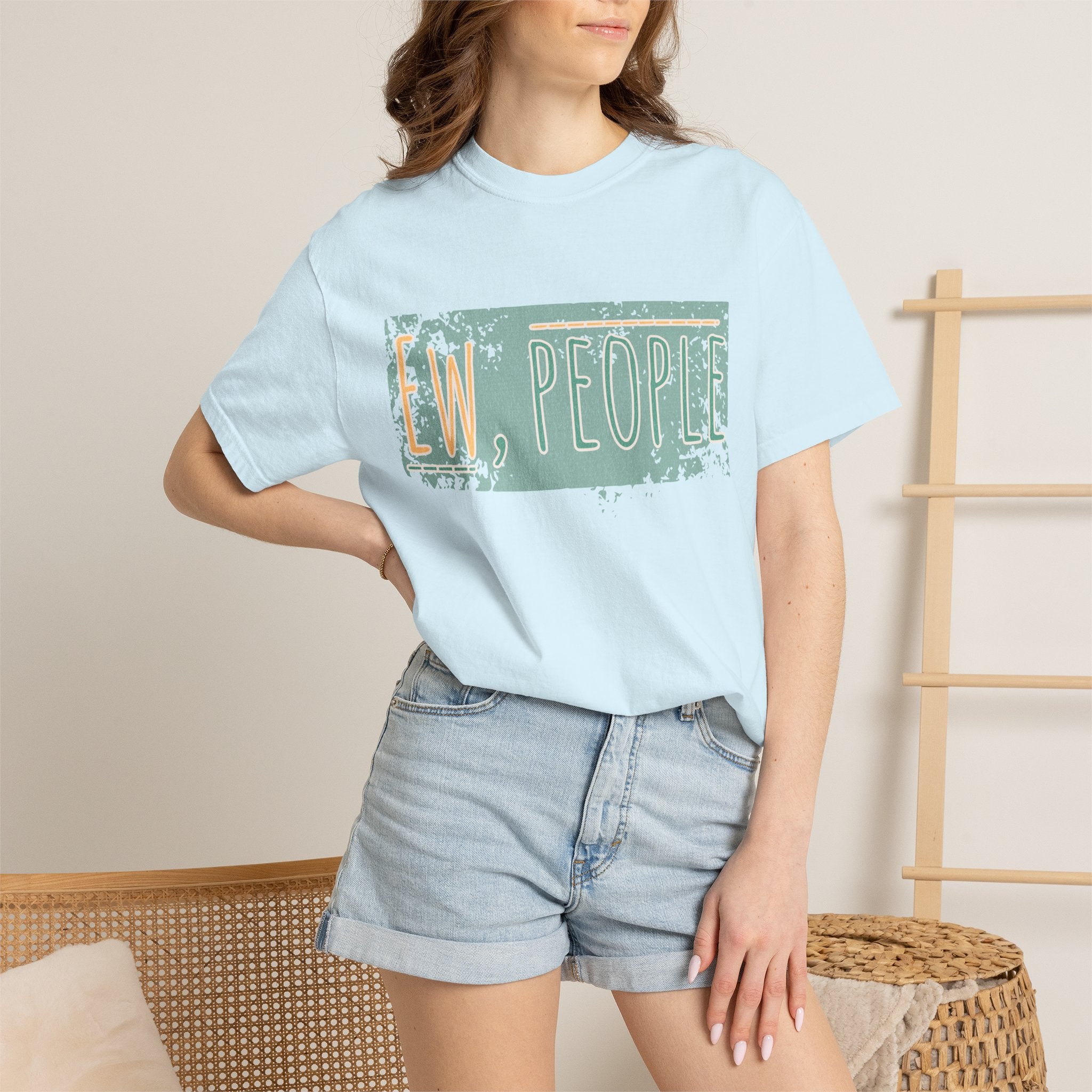 Ew, People Funny Introvert Textured Tee