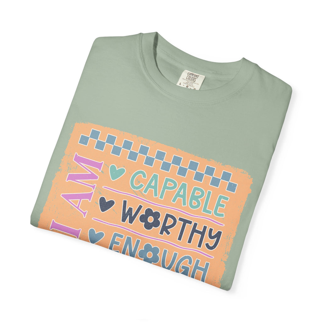 Textured I Am Capable Worthy Tee