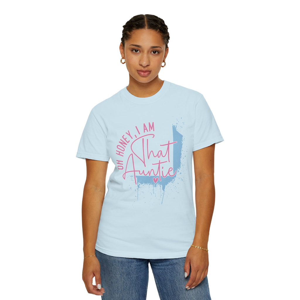 That Auntie Textured T-Shirt - "Oh Honey, I Am That Auntie" Graphic Tee