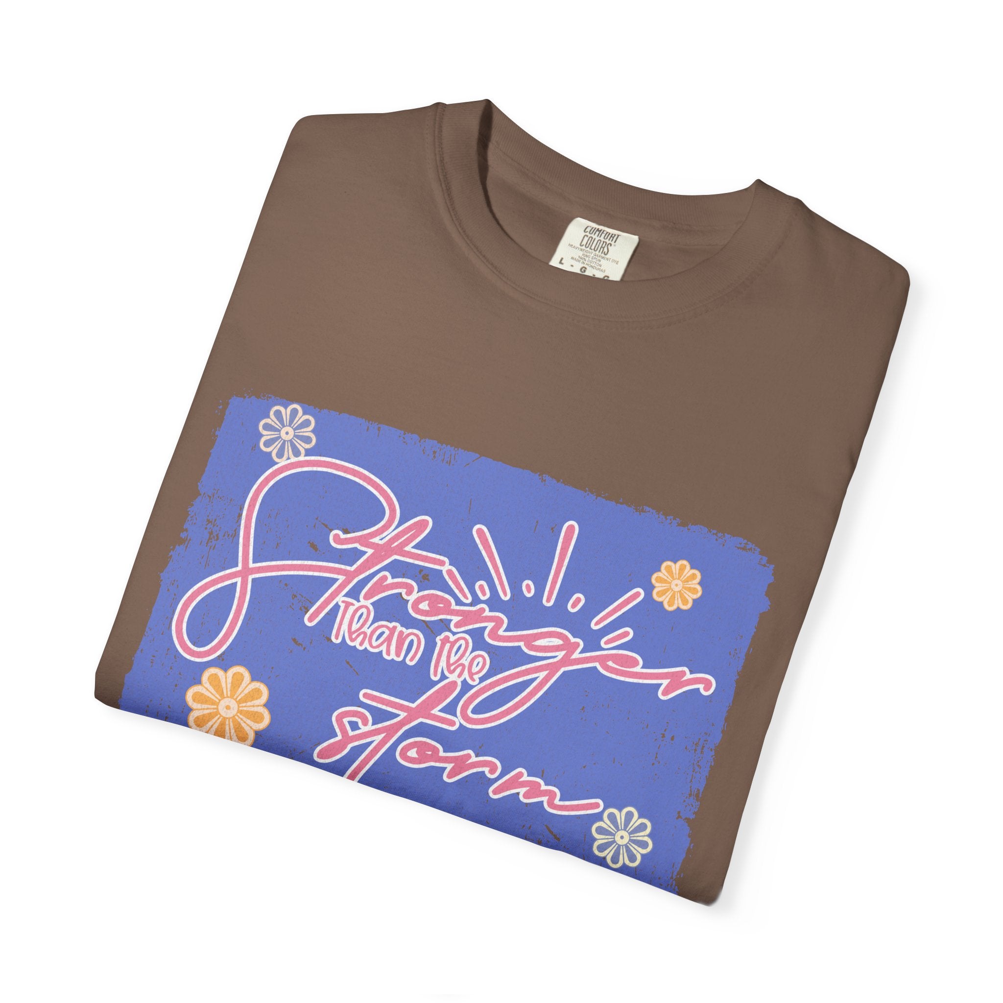 Stranger Than Fiction T-shirt | Textured Retro Script Floral Graphic