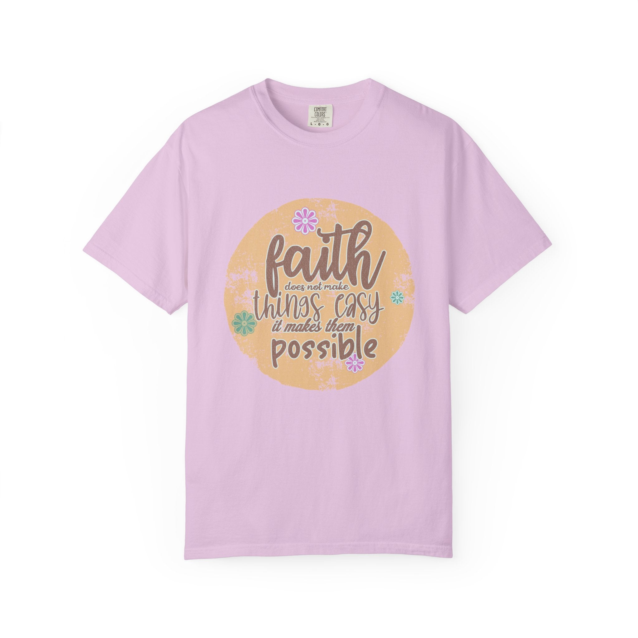 Faith Makes Things Possible T-shirt | Textured Inspirational Typography
