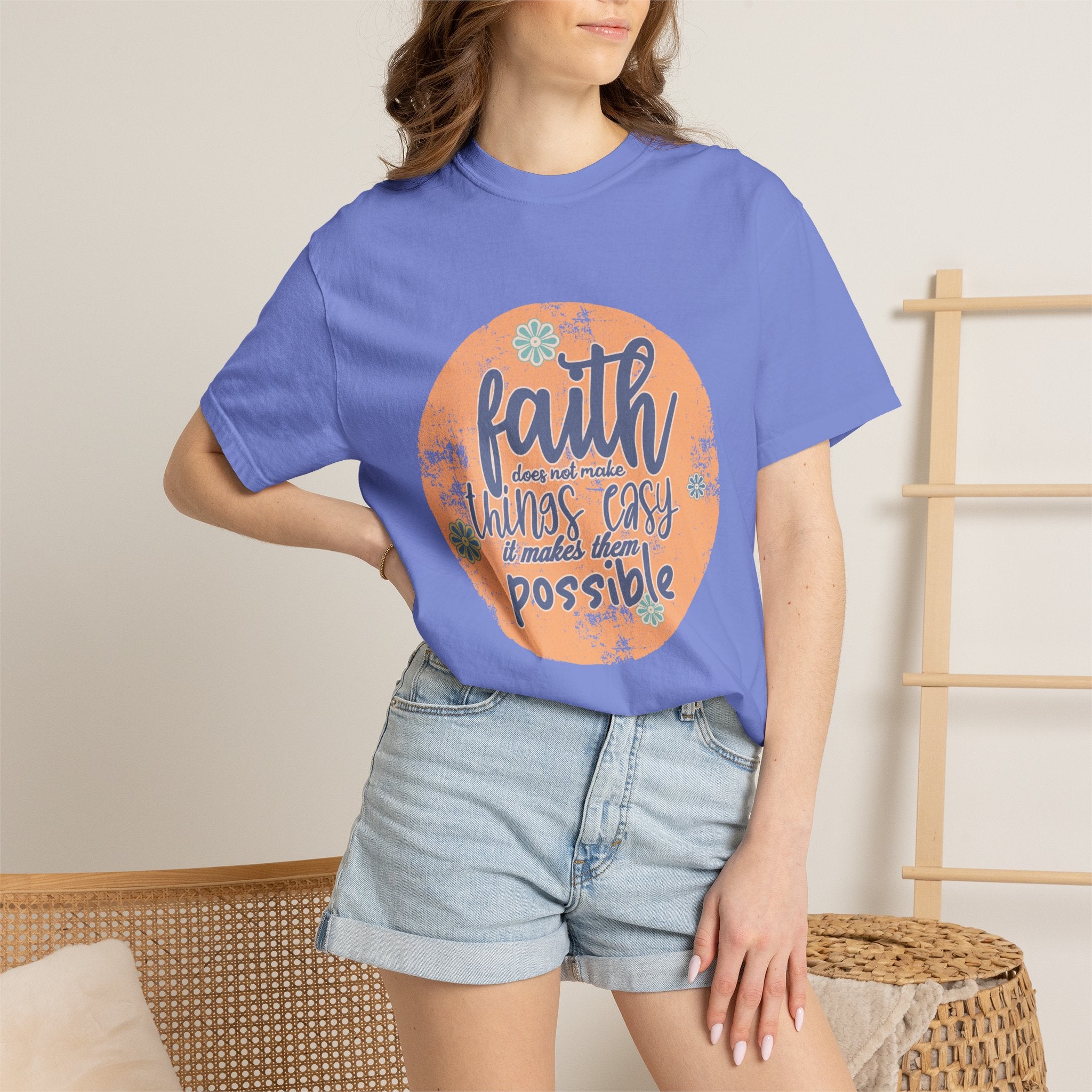 Faith Makes Things Possible T-shirt | Textured Inspirational Quote