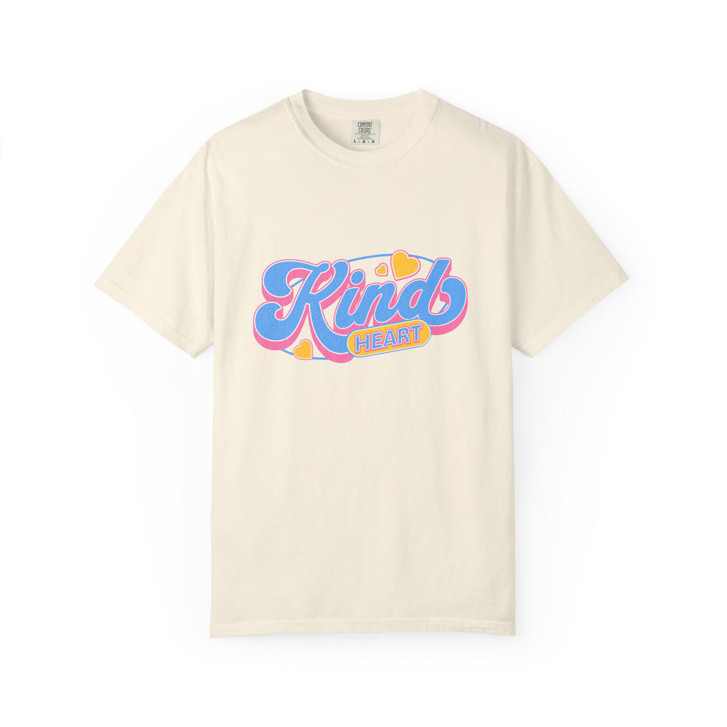 Textured Kind Heart T-Shirt — Retro Script Hearts Tee