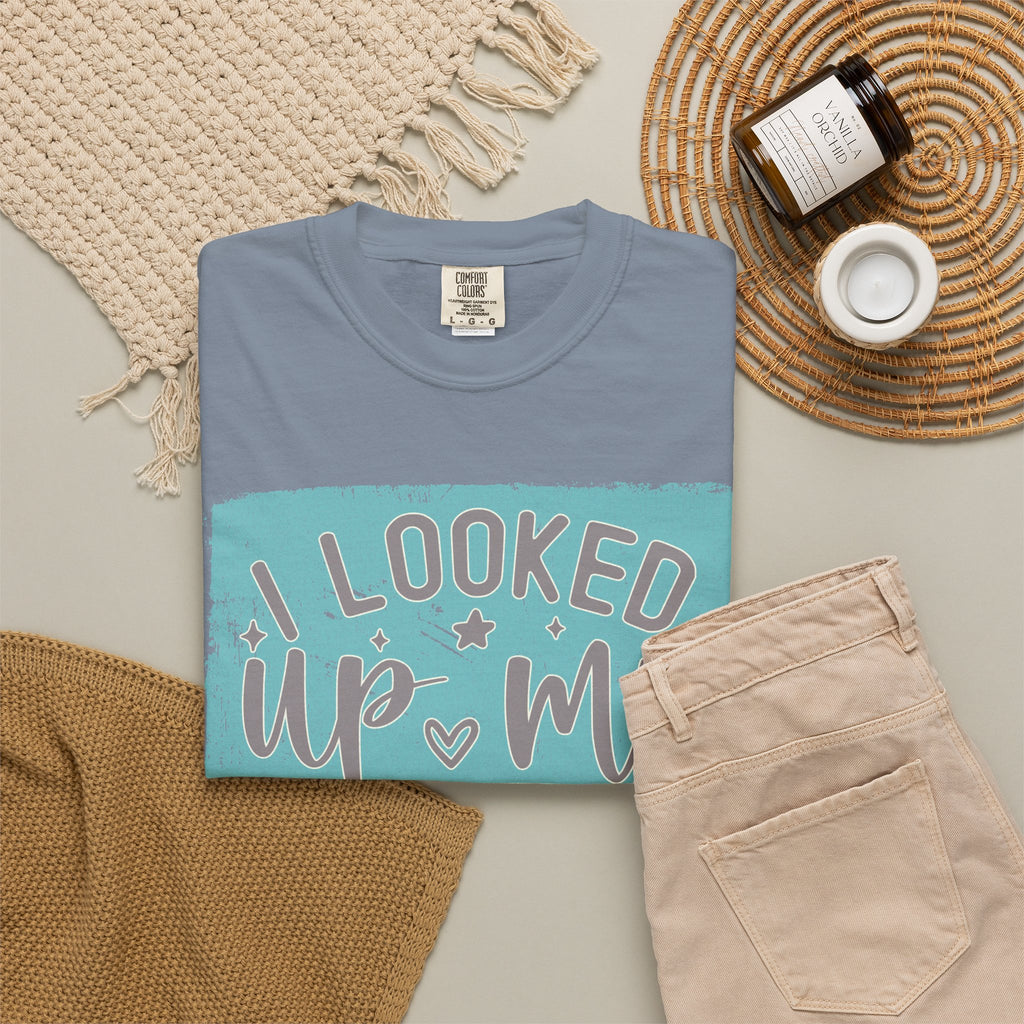 Textured T-Shirt — "I Looked Up My Symptoms Turns Out I Just Have Kids" Funny Parenting Tee