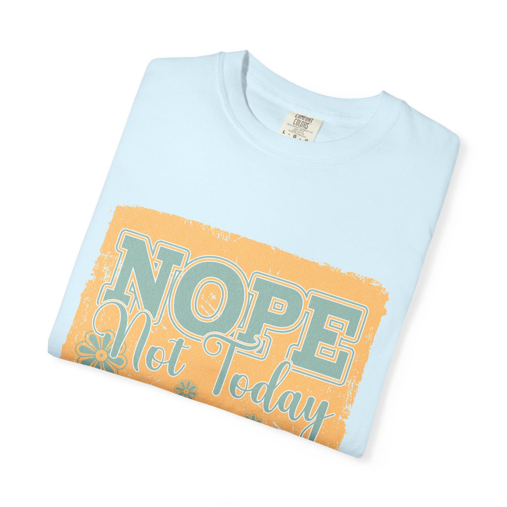 NOPE Not Today T-shirt | Textured Retro Beach Script Graphic