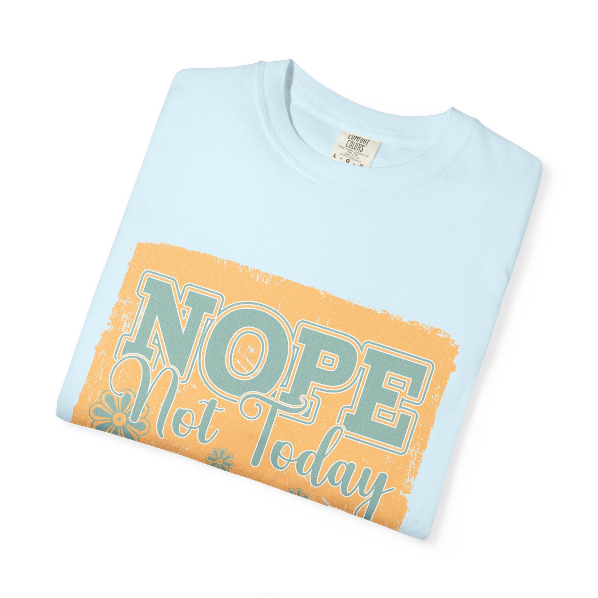 NOPE Not Today T-shirt | Textured Retro Beach Script Graphic