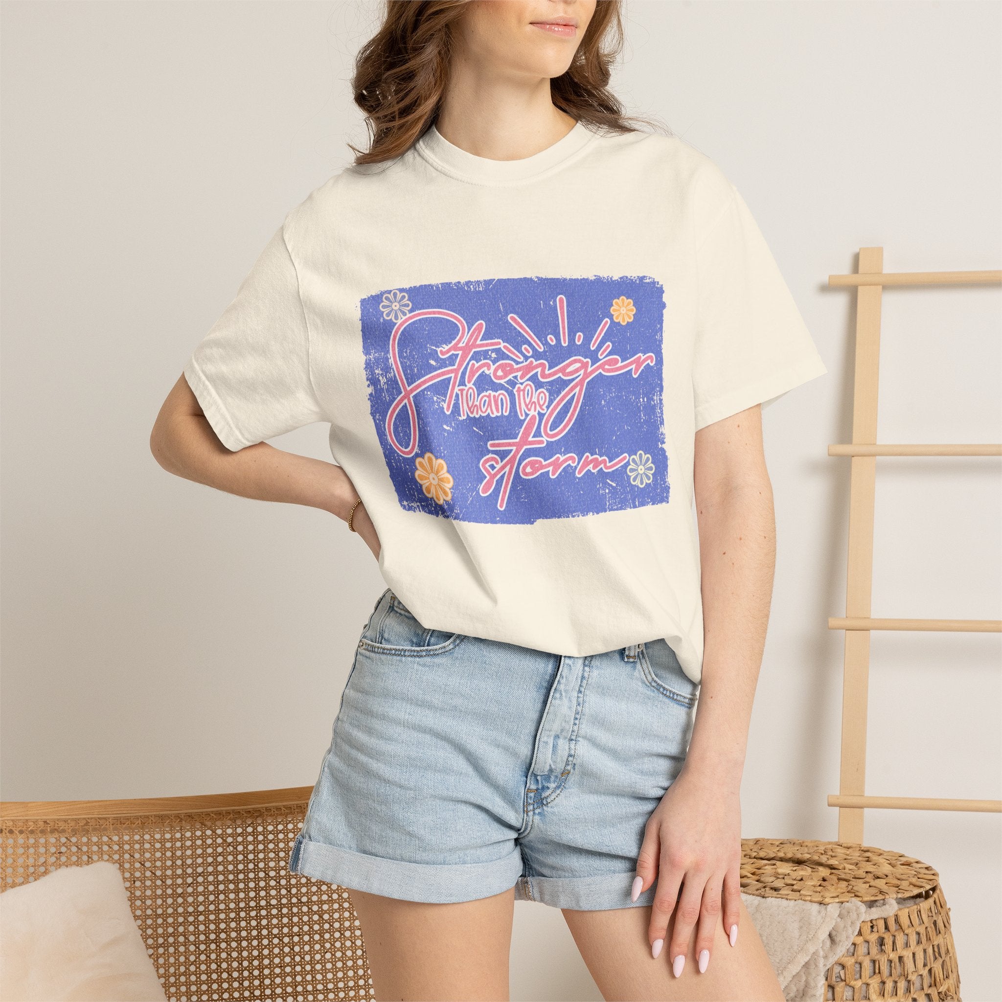Stranger Than Fiction T-shirt | Textured Retro Script Floral Graphic