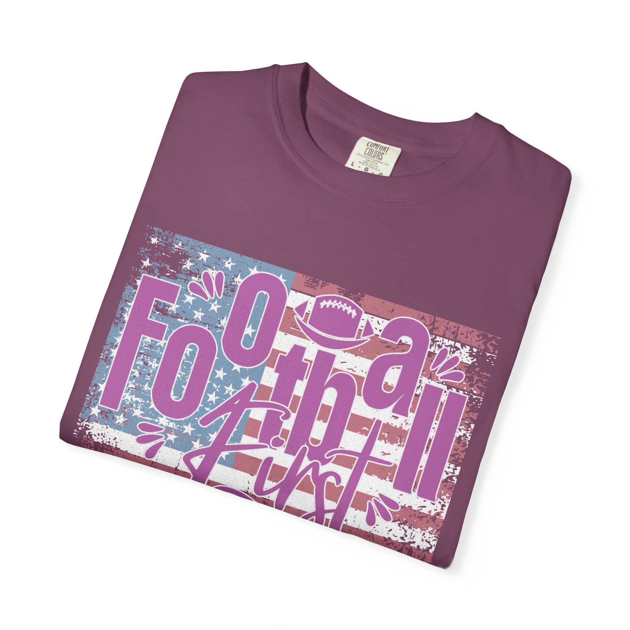 Textured Retro Americana Football First Tee