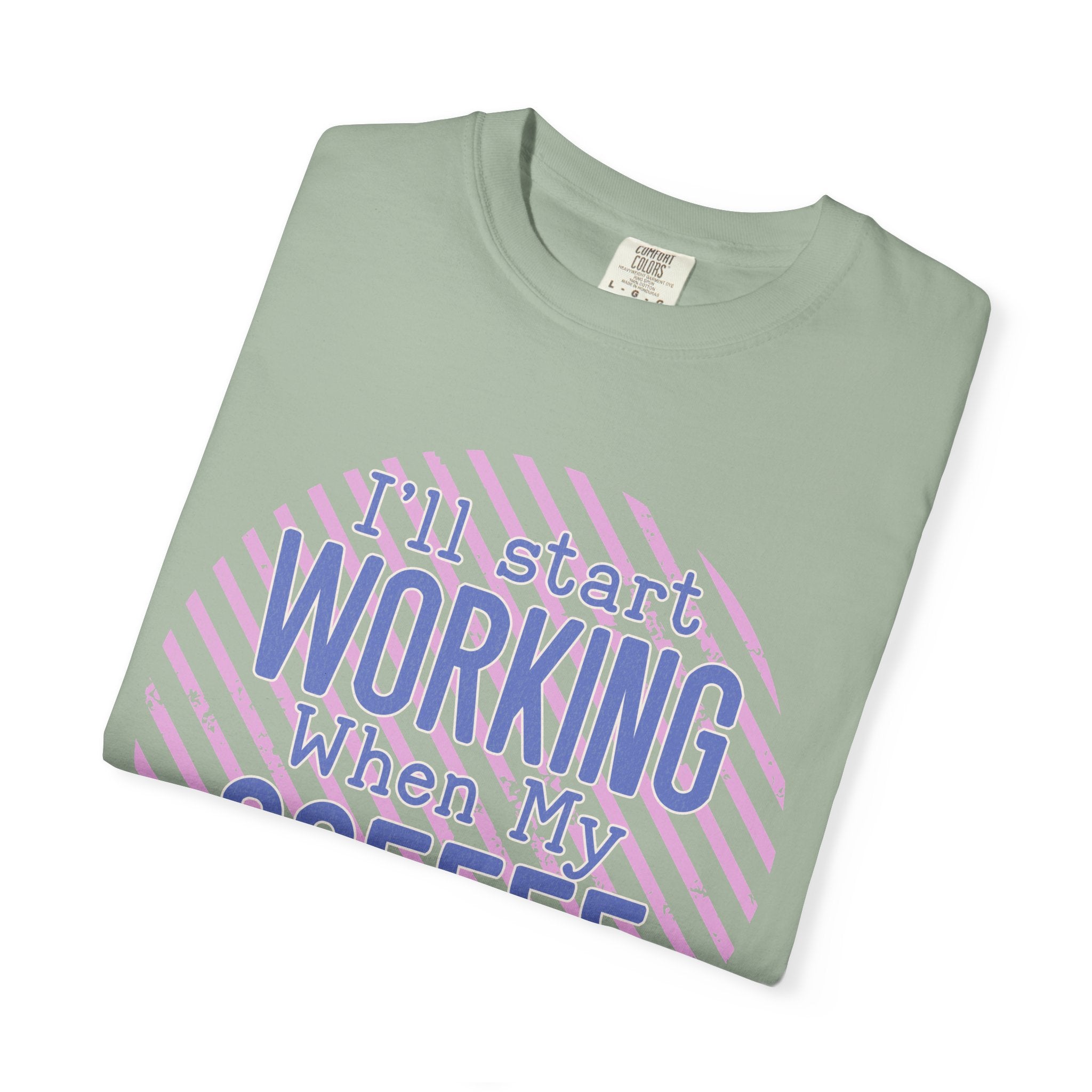 Funny Retro Textured Coffee Work Shirt