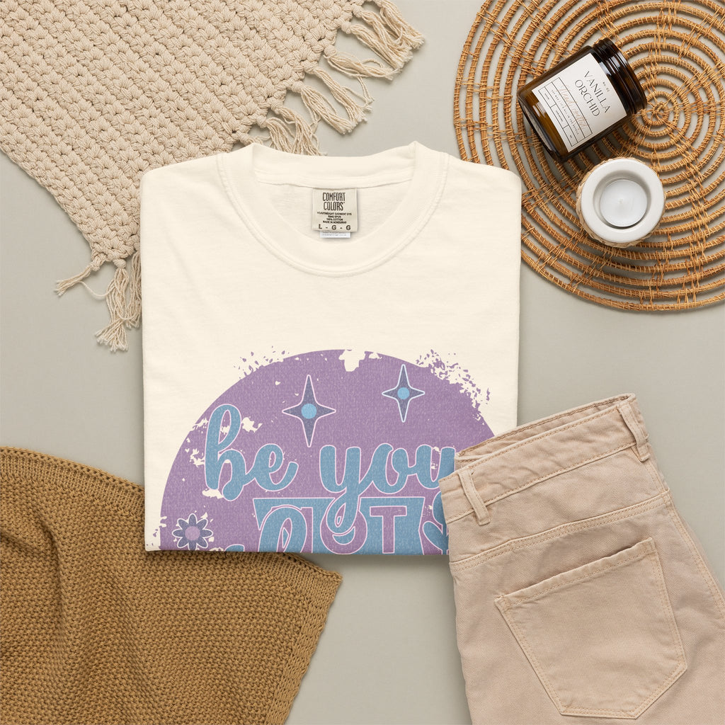 Be You, Not Them Textured T-Shirt — Retro Positive Graphic Tee