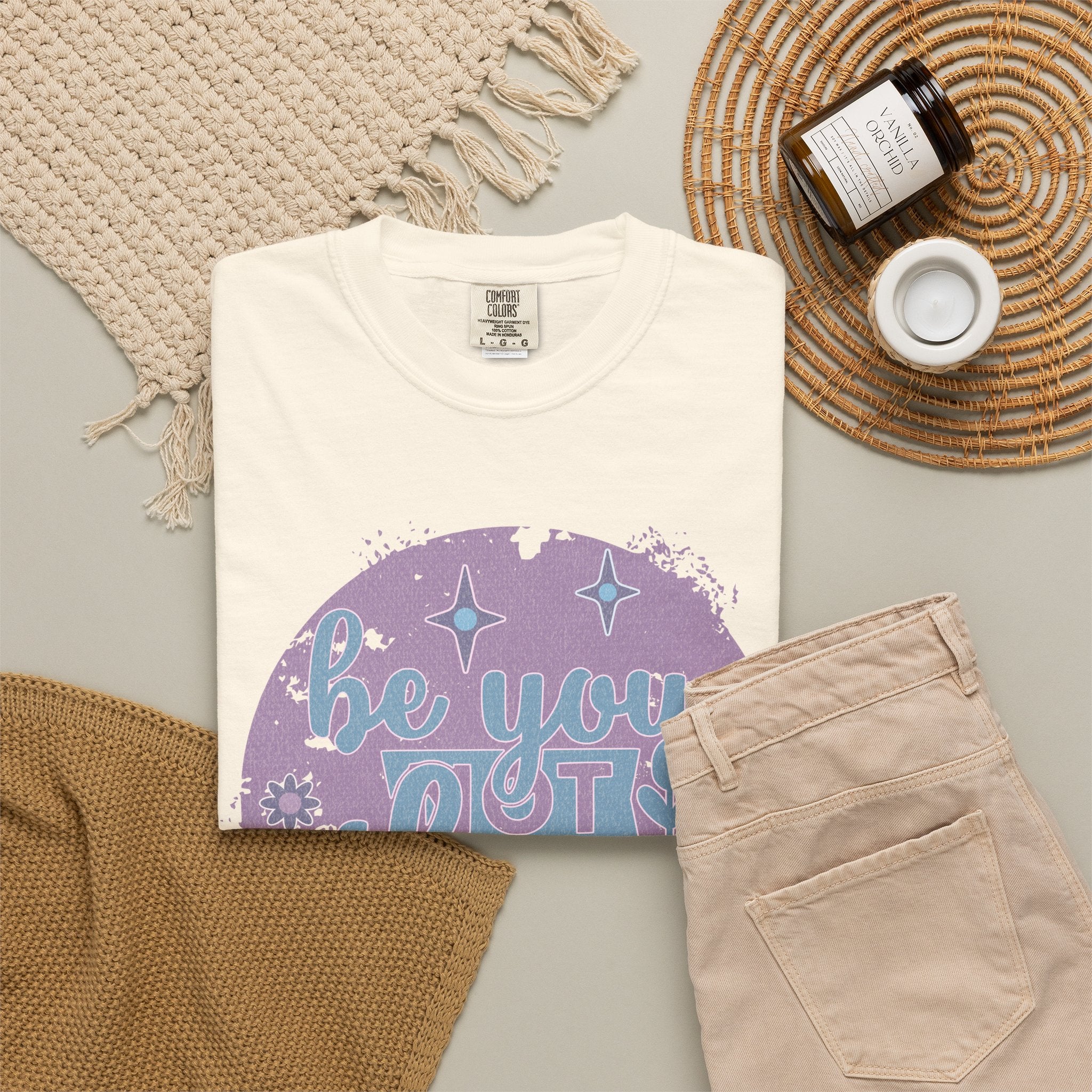 Be You, Not Them Textured T-Shirt — Retro Positive Graphic Tee