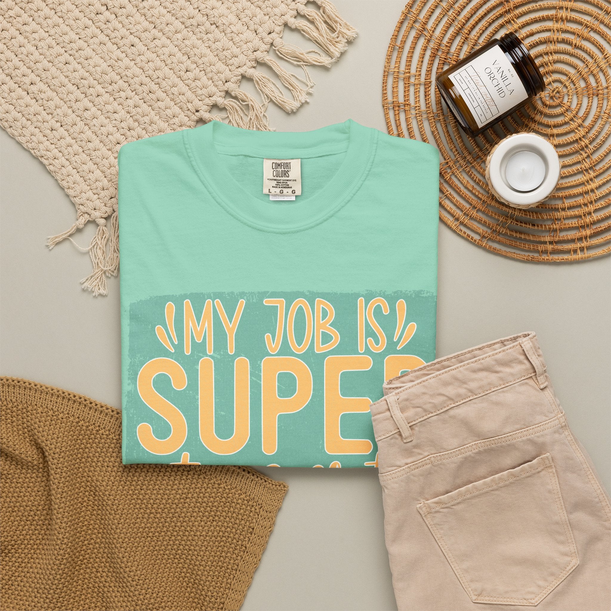 Textured Funny Graphic T-Shirt — “My Job Is Super Top Secret Even I Don’t Know What I’m Doing”