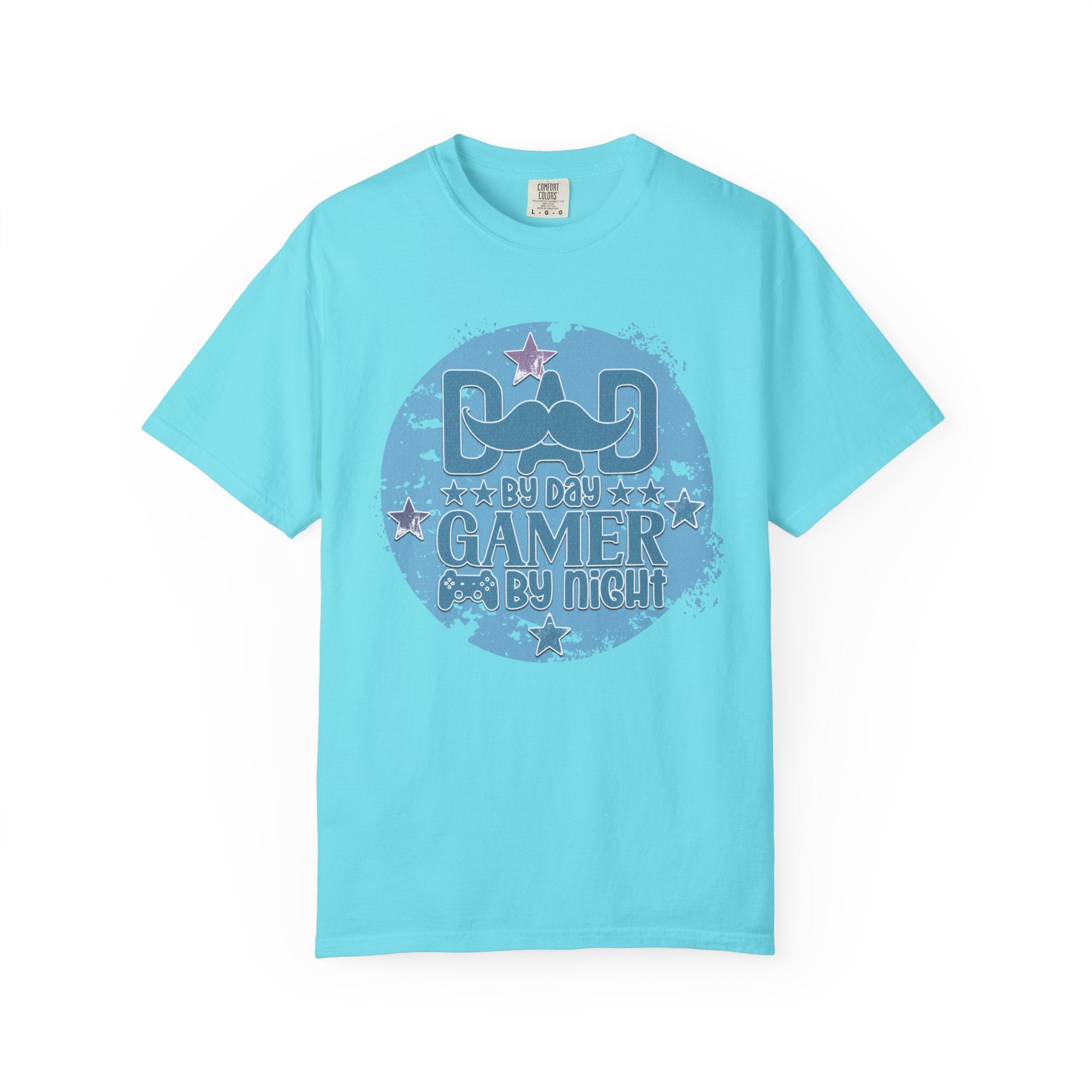 Funny Dad By Day Gamer By Night Textured T-Shirt