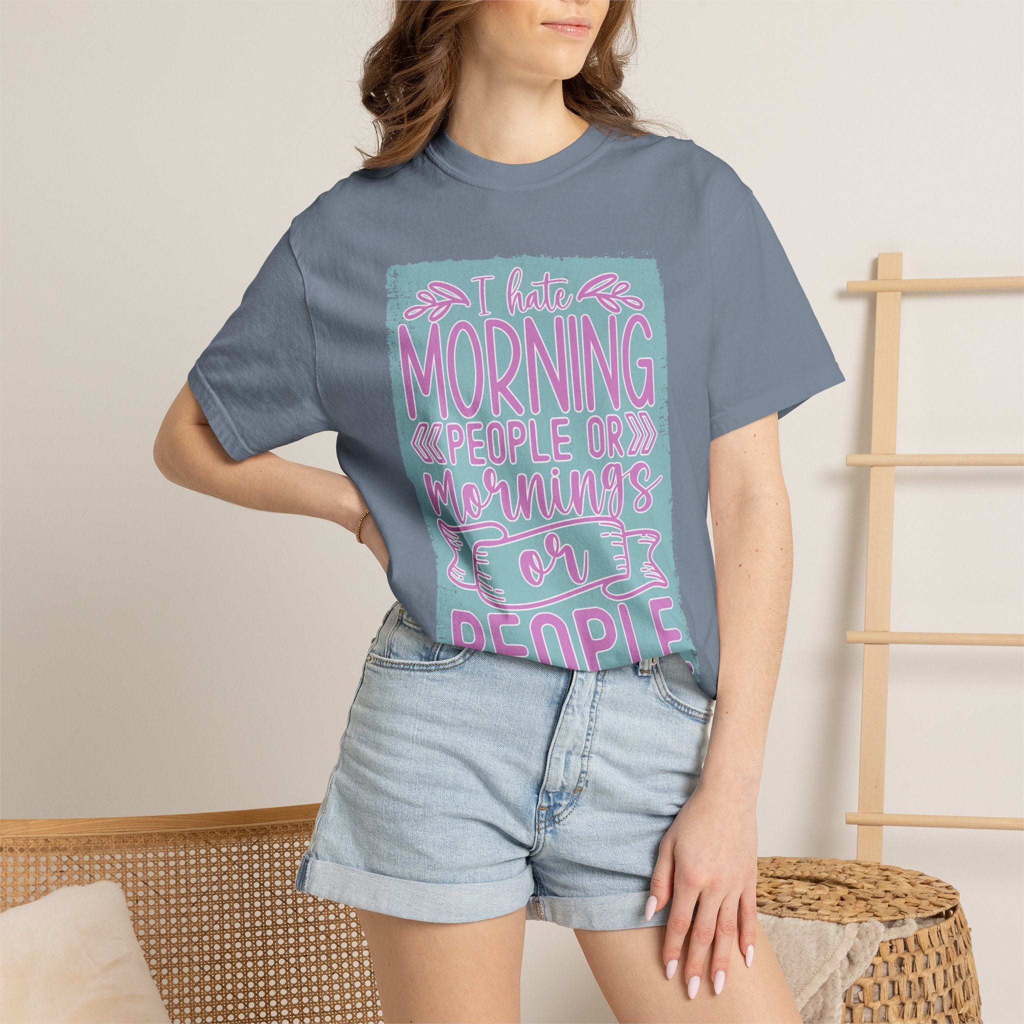 Textured Morning People Or Mornings For People T-Shirt