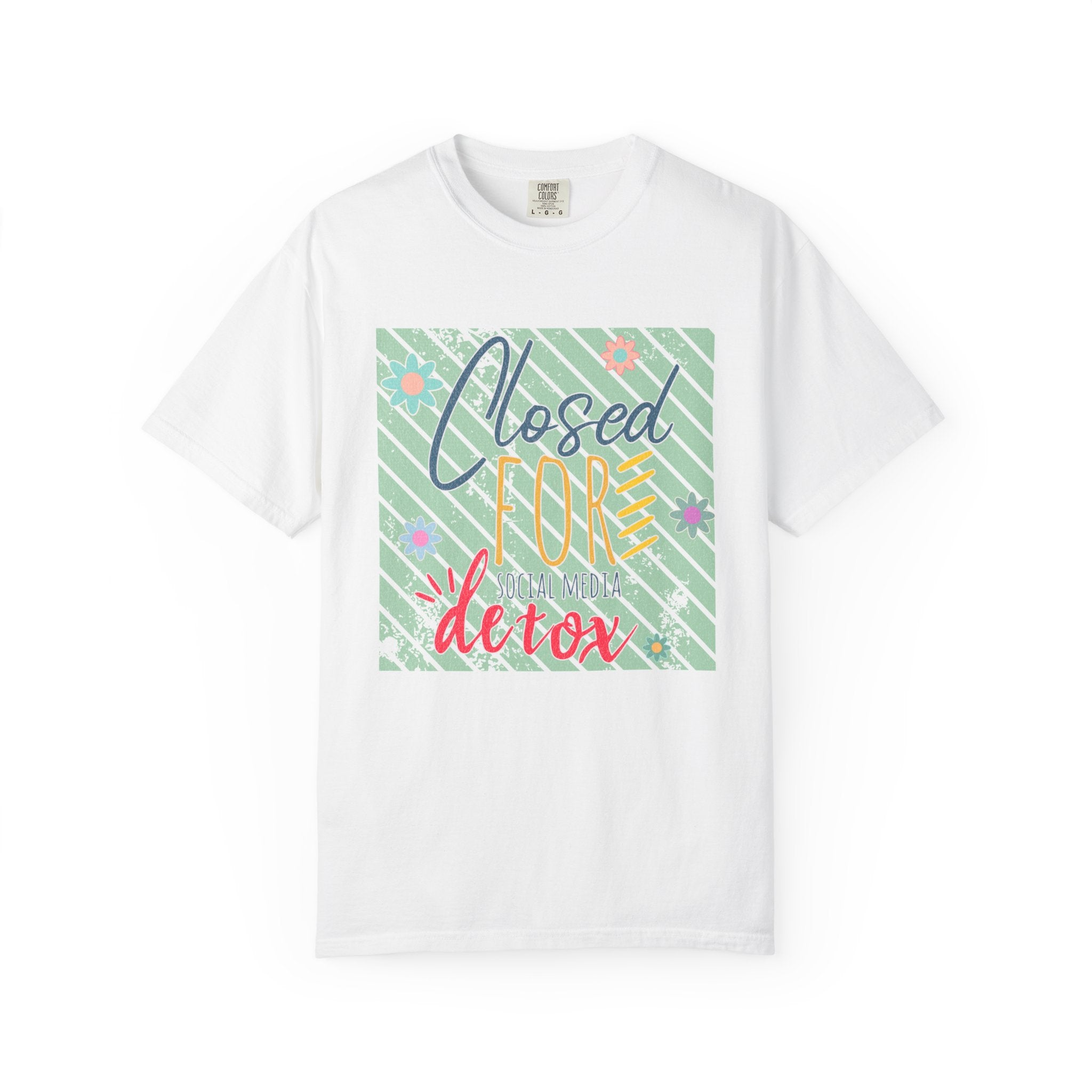Closed For Social Media Detox Textured Tee