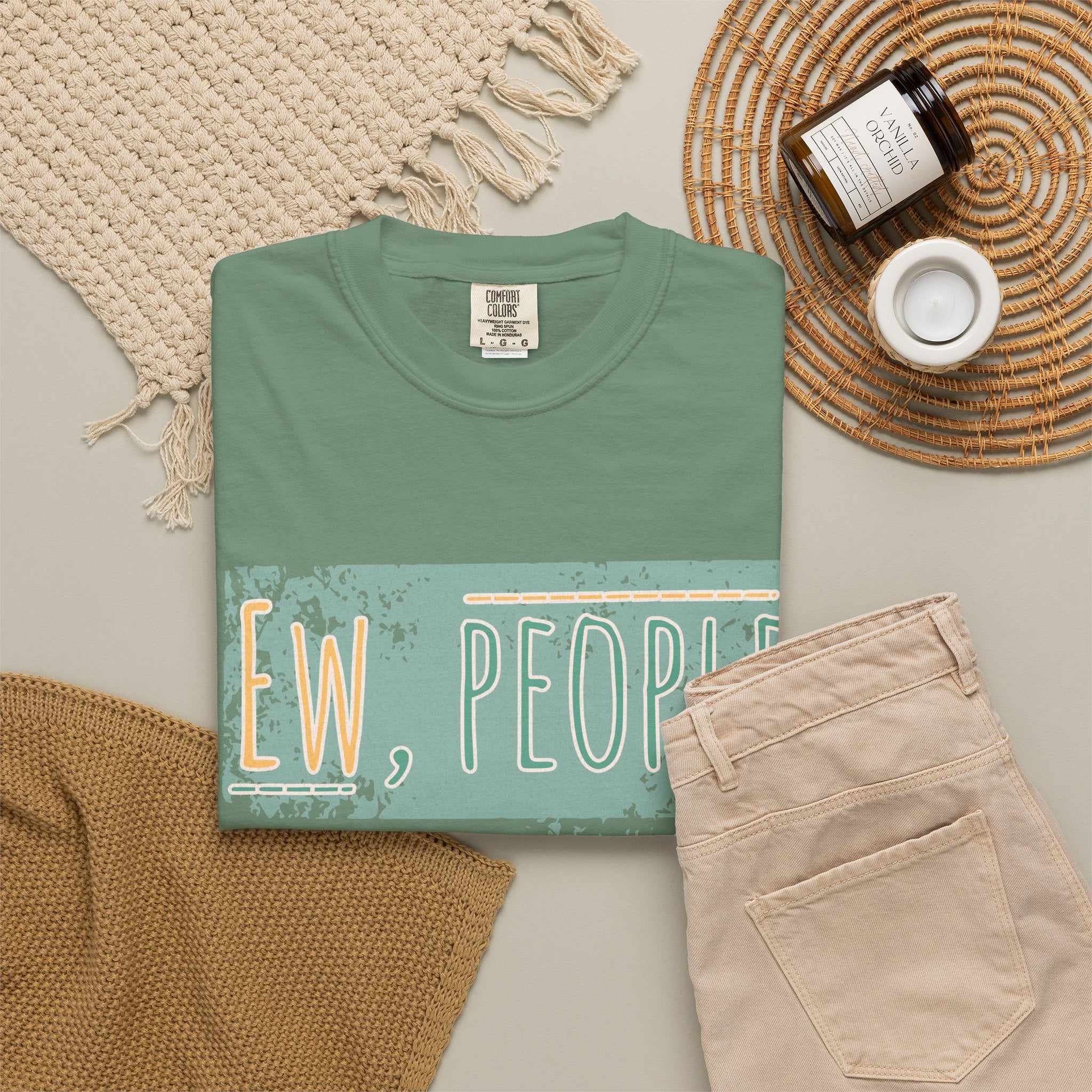 Ew, People Funny Introvert Textured Tee