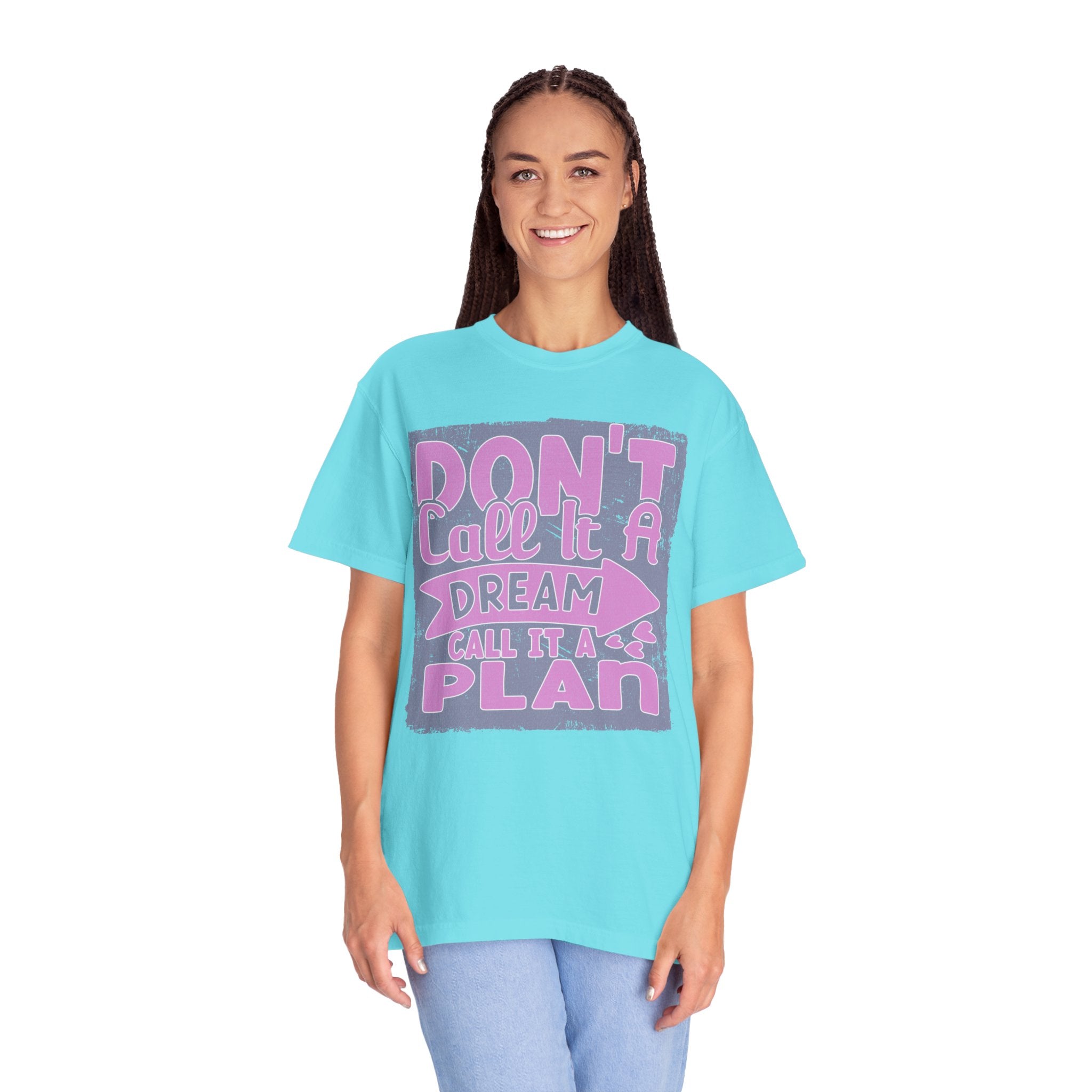 Textured Don’t Call It A Dream Call It A Plan T-Shirt — Motivational Graphic Tee