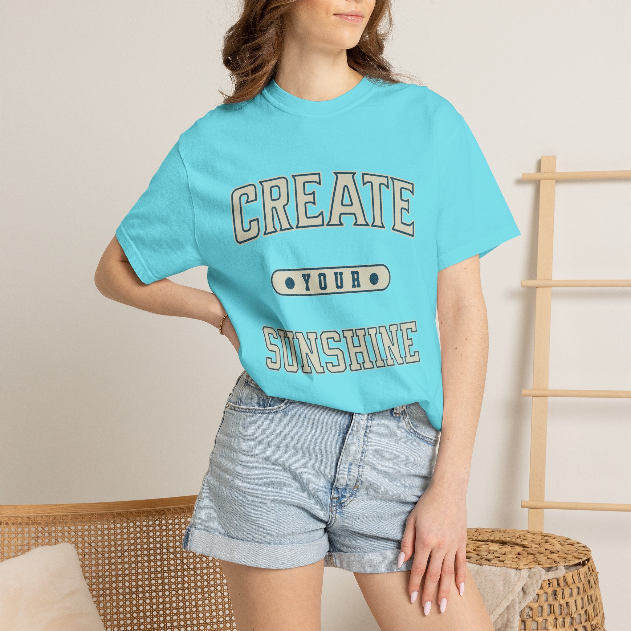 Textured Collegiate Create Your Sunshine Tee Unisex Garment-Dyed T-shirt