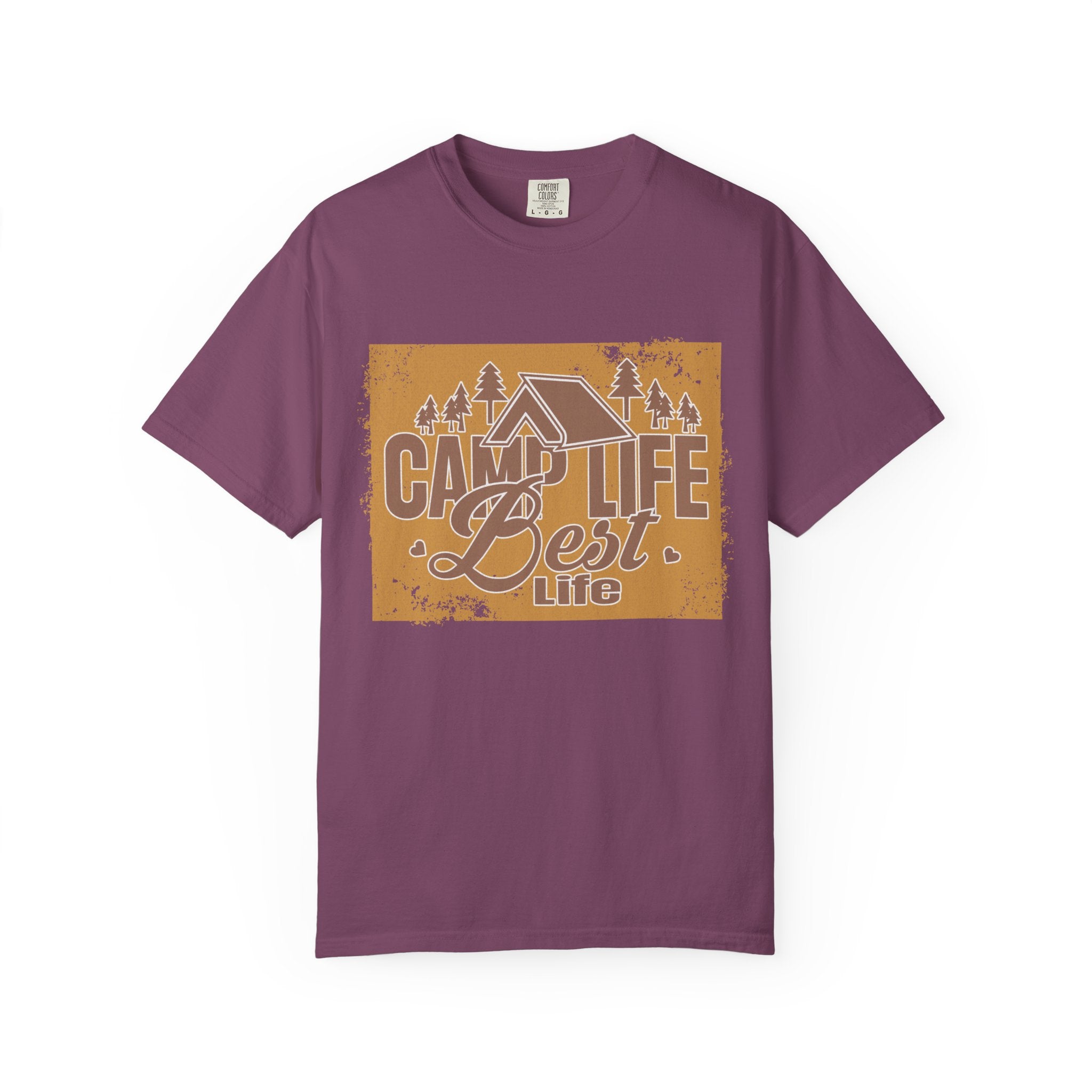 Textured Camp Life Is Best T-Shirt — Vintage Camping Graphic Tee