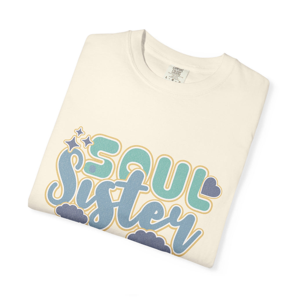 Soul Sister Textured T-Shirt — Retro Cloud Graphic Tee