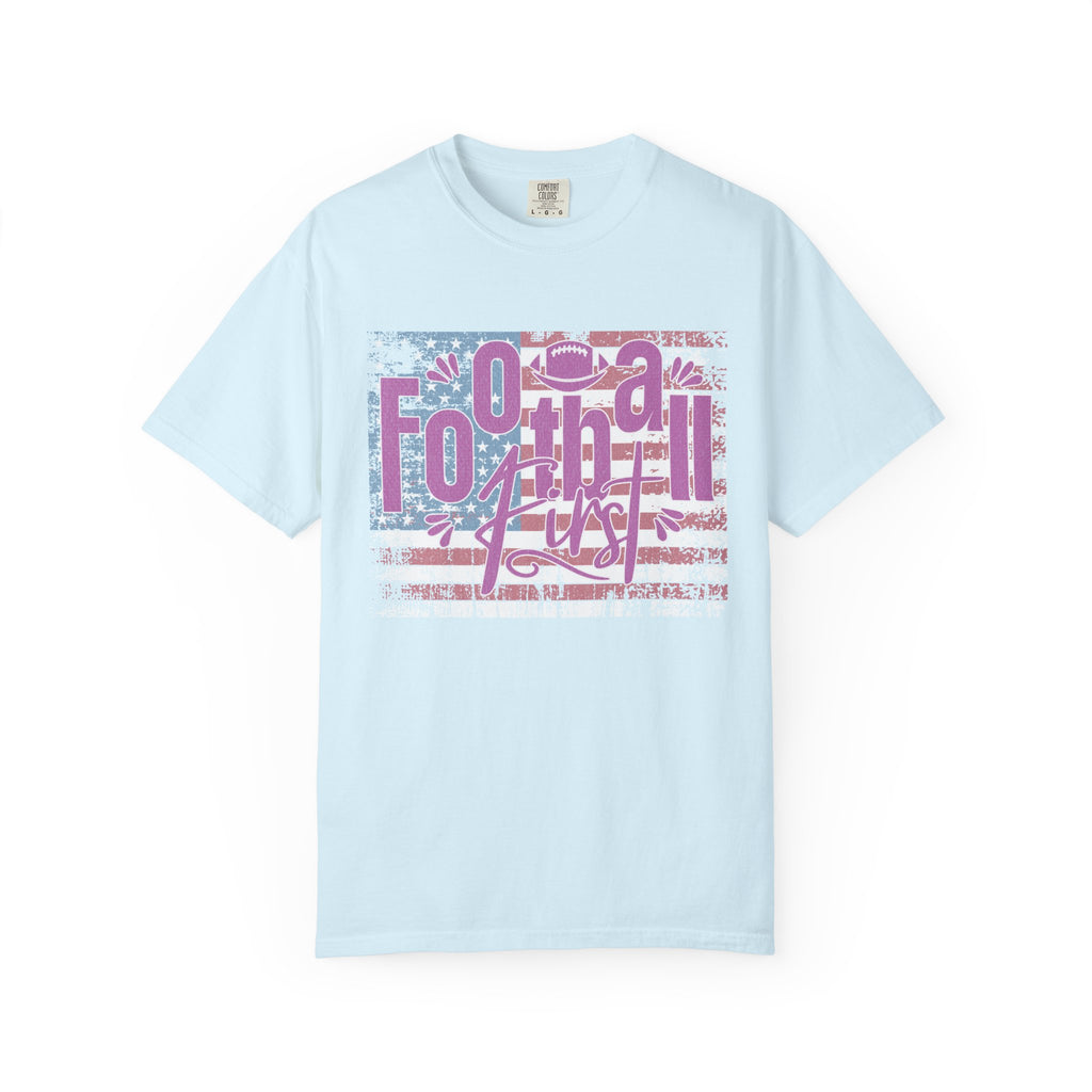 Textured Retro Americana Football First Tee