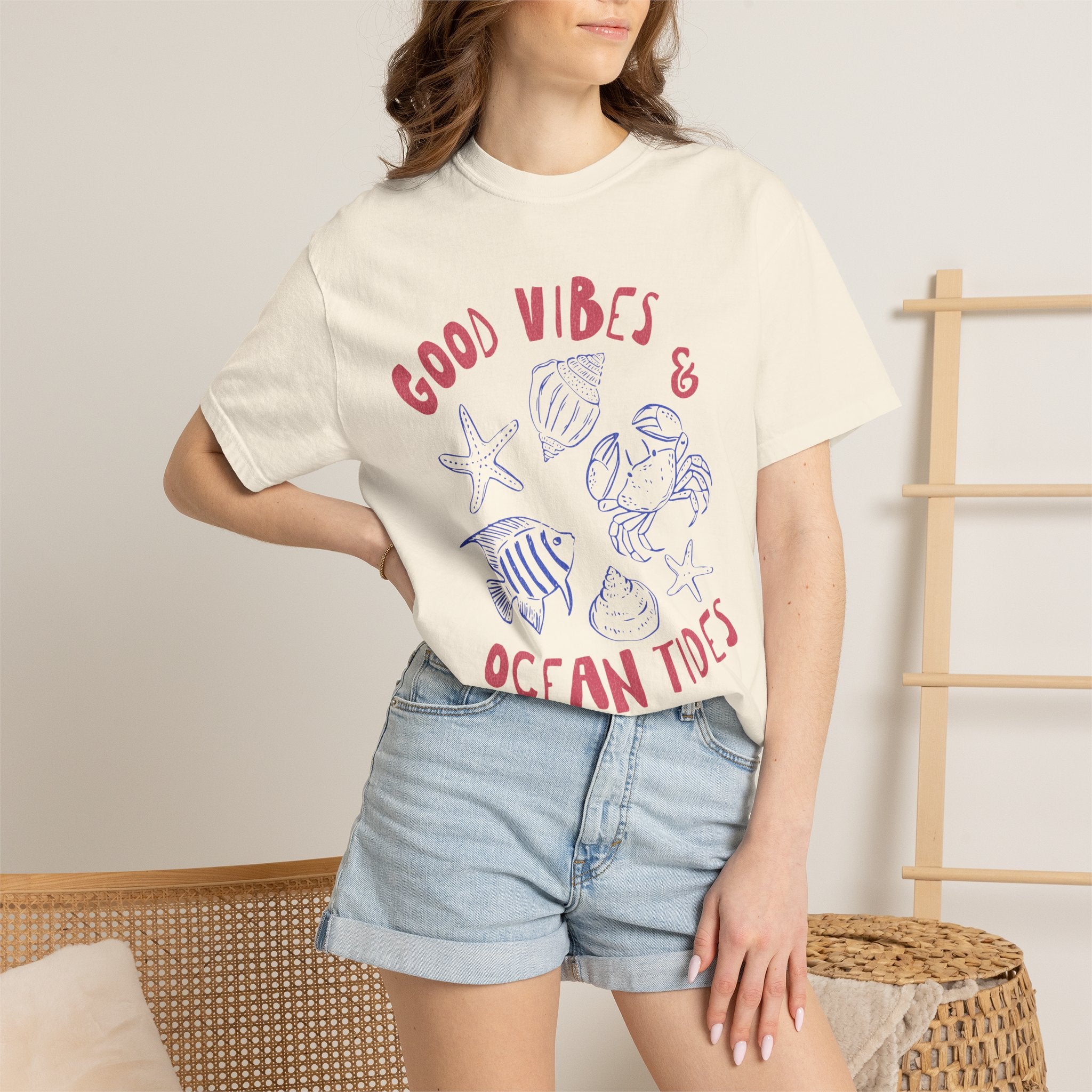Good Vibes & Ocean Tides Textured Tee