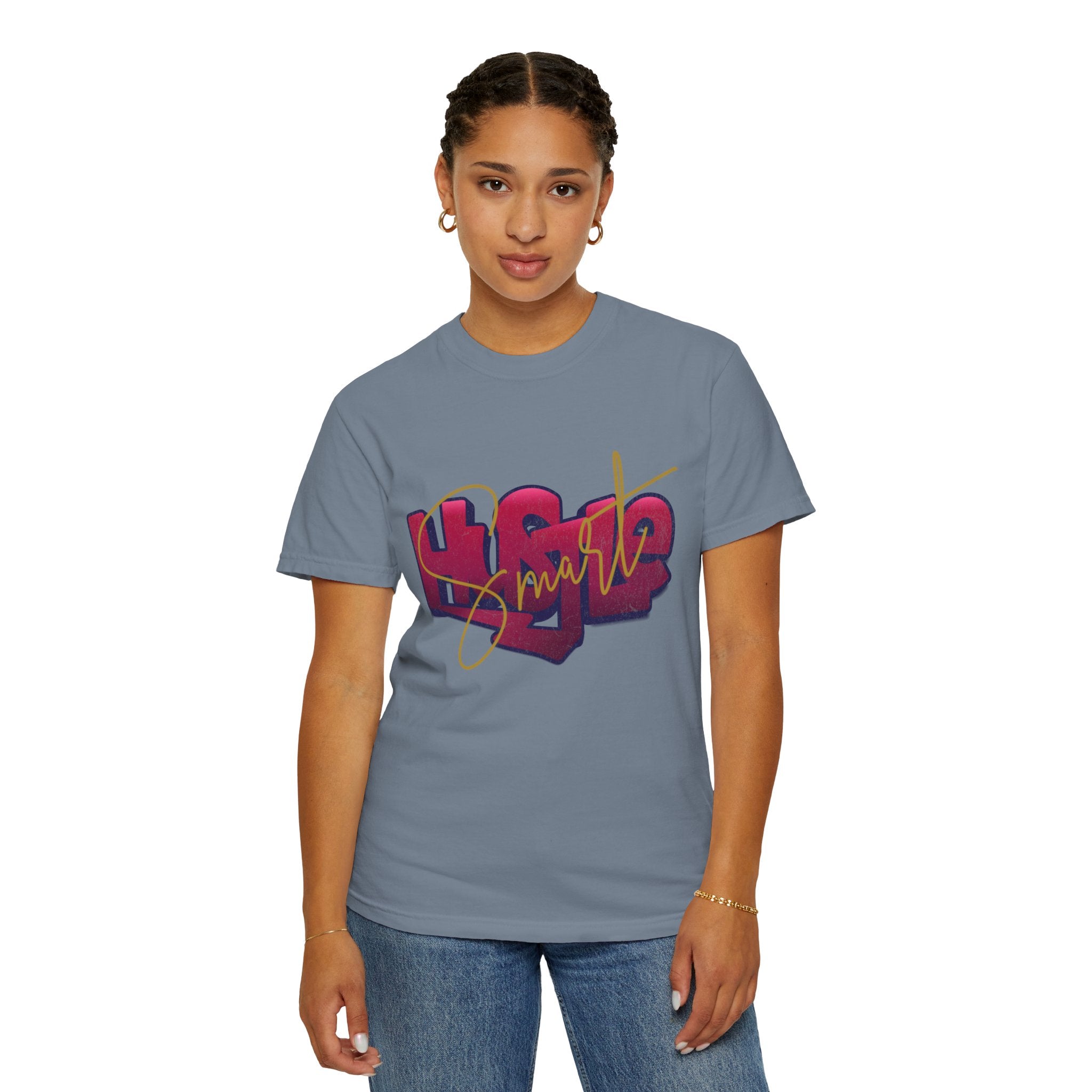 Textured Retro Hustle Smart Graphic Shirt