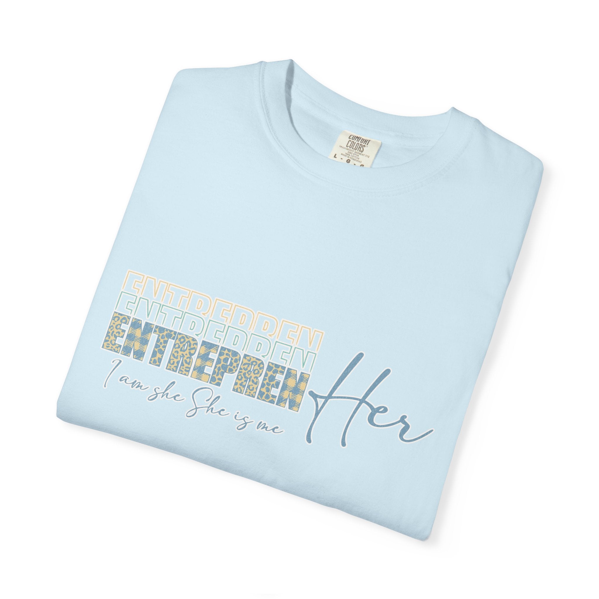 EntreprenHer Leopard Print Script Tee — "I run this, She runs you" Inspirational Graphic Tee