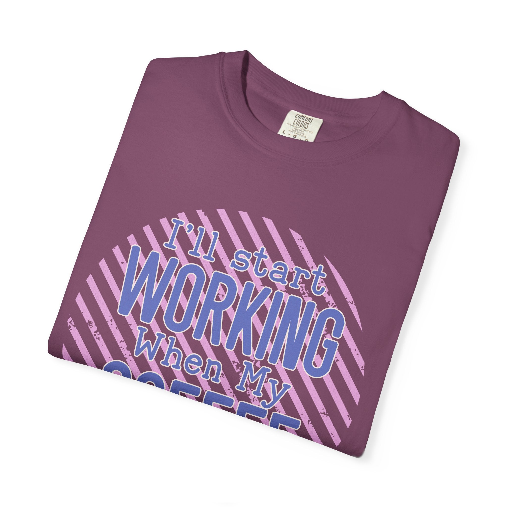 Funny Retro Textured Coffee Work Shirt