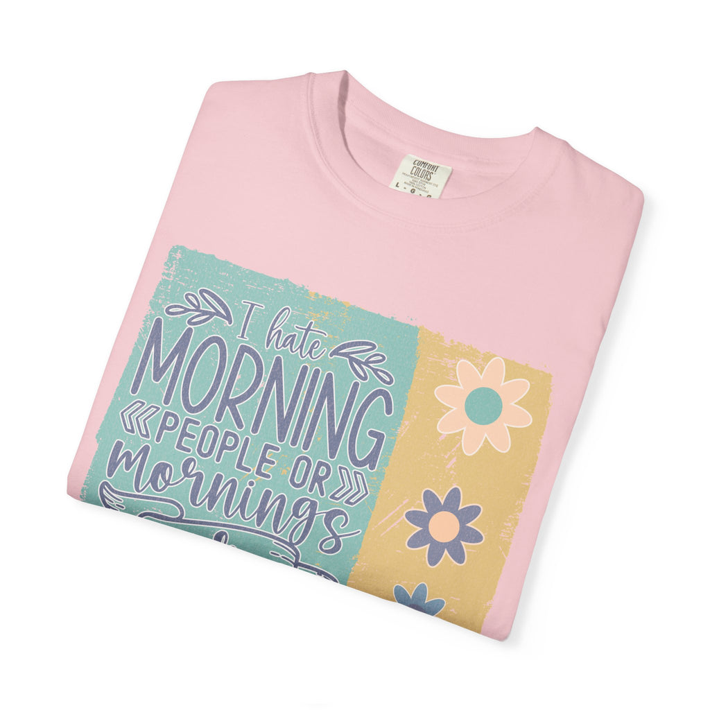 I Hate Morning People Textured Shirt