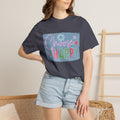 Choose HappyTextured T-Shirt — Positive Floral Graphic Tee