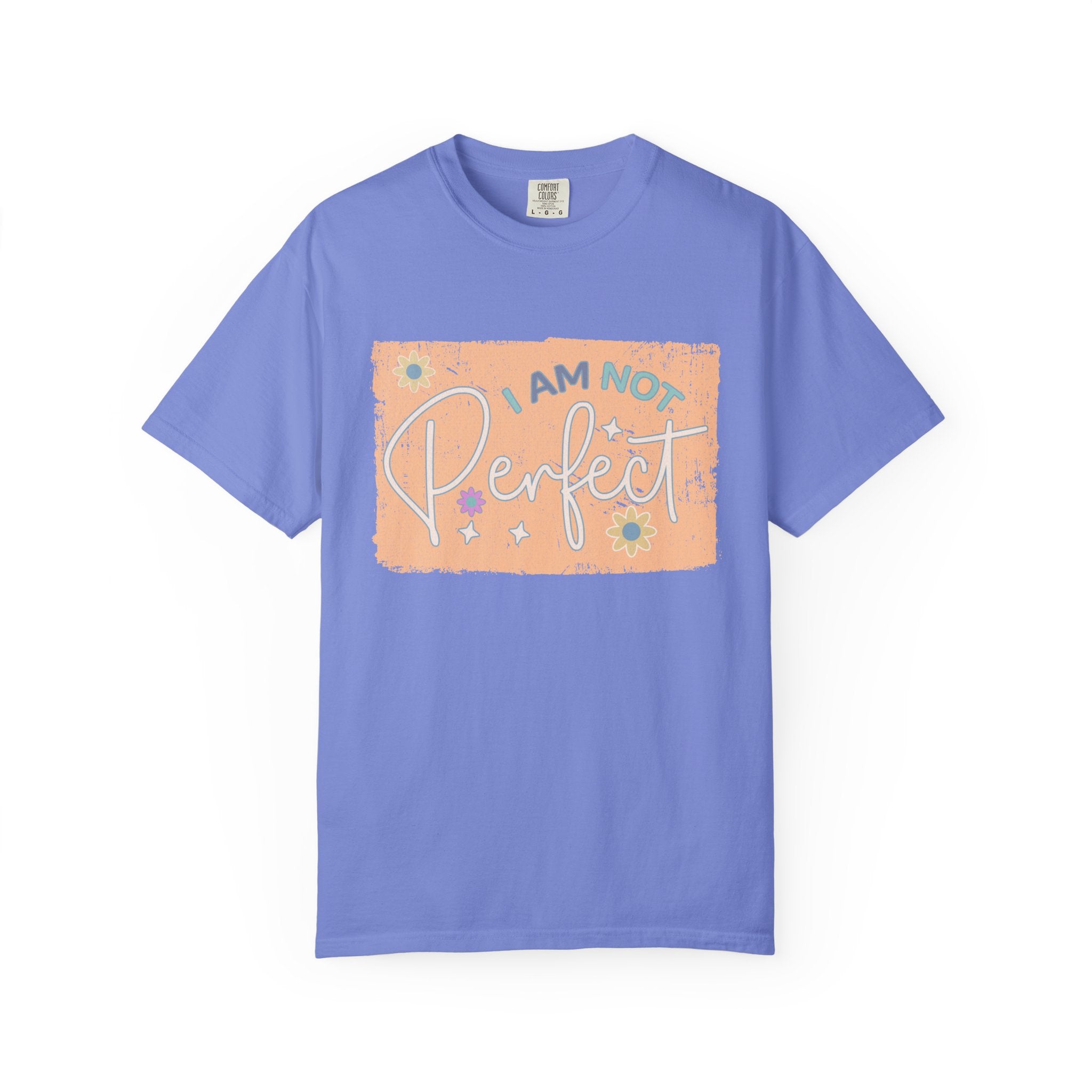 I Am Not Perfect Textured Retro Graphic T-Shirt — Positive Self-Love Tee