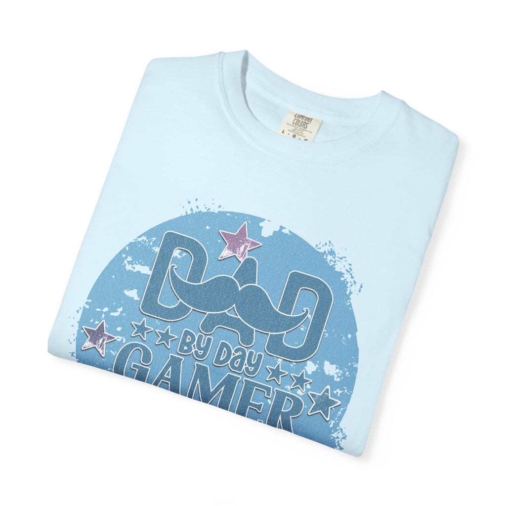 Funny Dad By Day Gamer By Night Textured T-Shirt