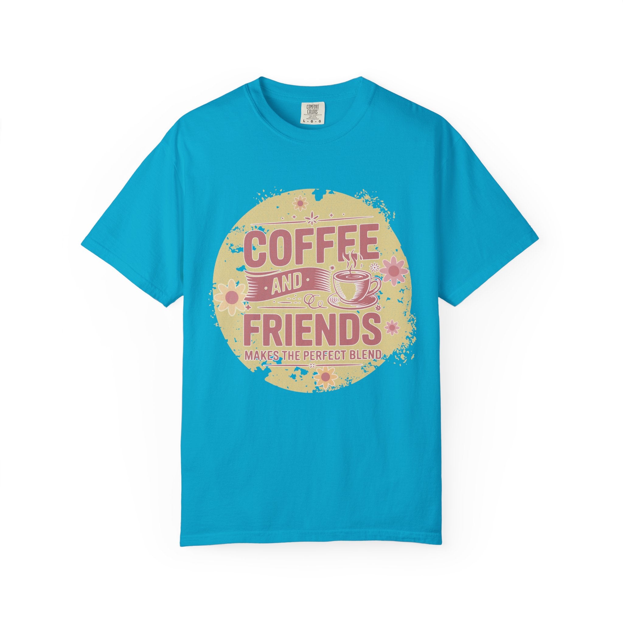 Coffee and Friends Textured T-Shirt — 'Makes the Perfect Blend' Casual Tee