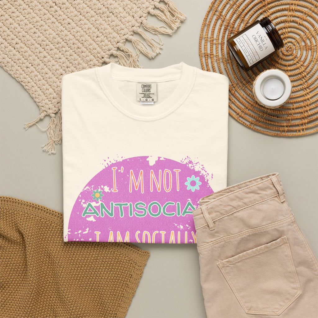 Textured I'm Not Antisocial I Am Socially Selective T-Shirt
