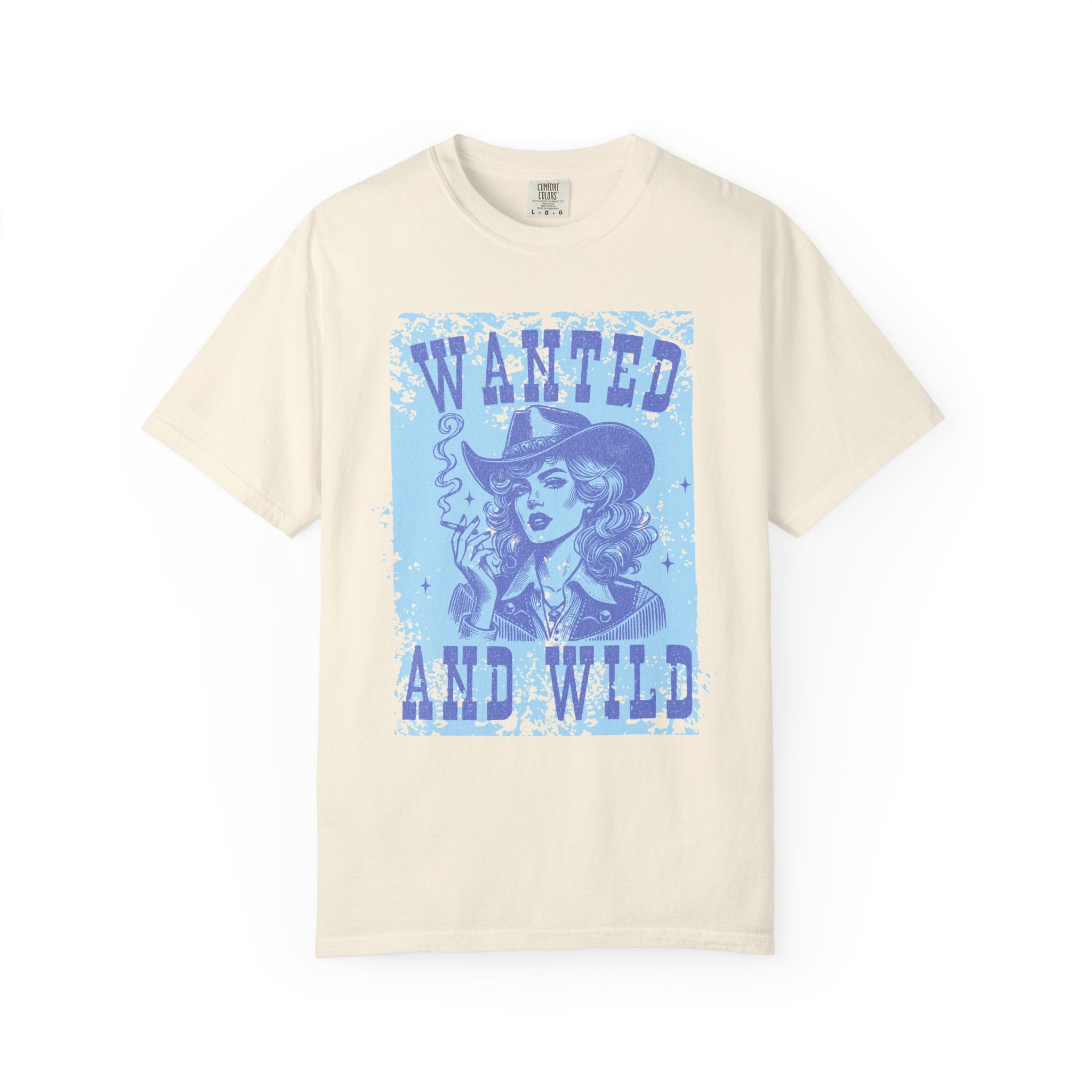 Textured Wanted and Wild Cowboy Girl T-Shirt