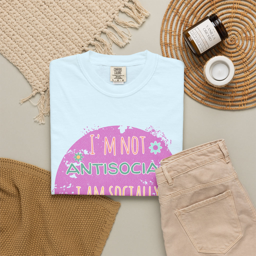 Textured I'm Not Antisocial I Am Socially Selective T-Shirt