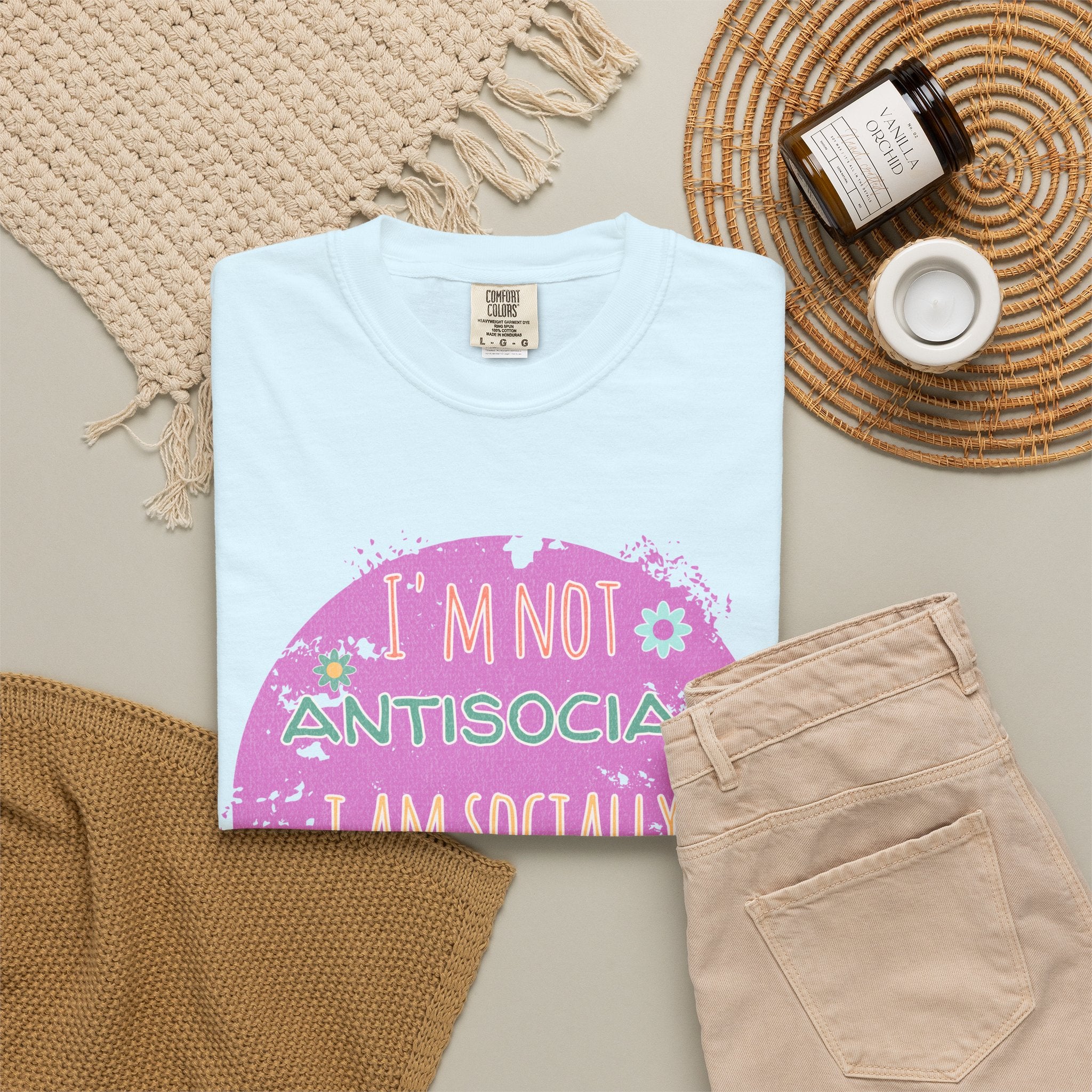 Textured I'm Not Antisocial I Am Socially Selective T-Shirt