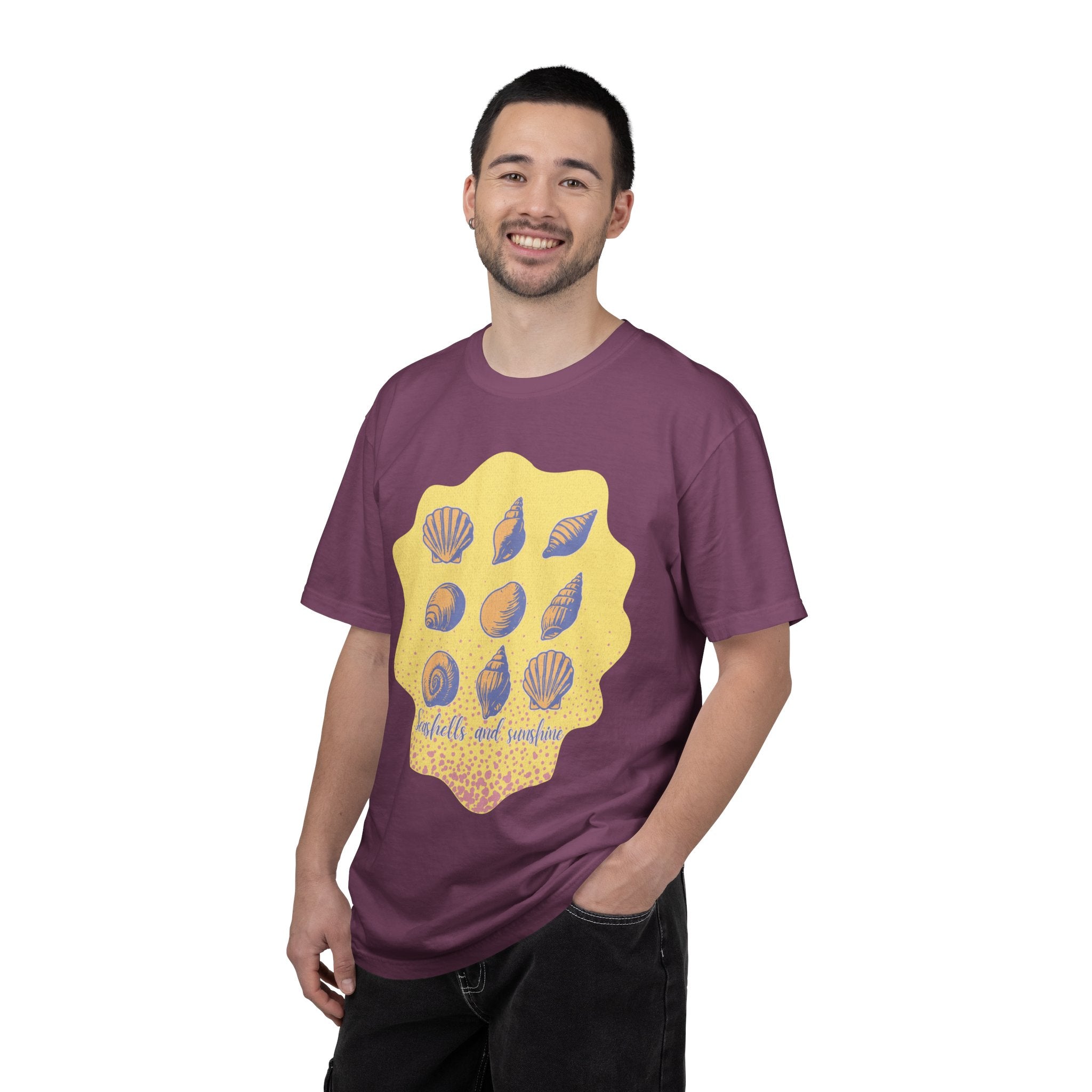 Vintage Seashells And Sunshine Textured T-Shirt