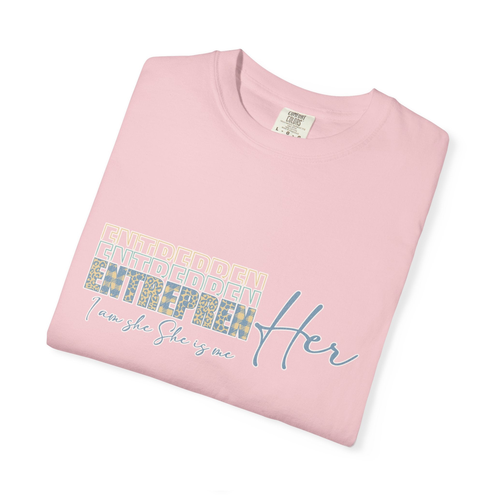 EntreprenHer Leopard Print Script Tee — "I run this, She runs you" Inspirational Graphic Tee