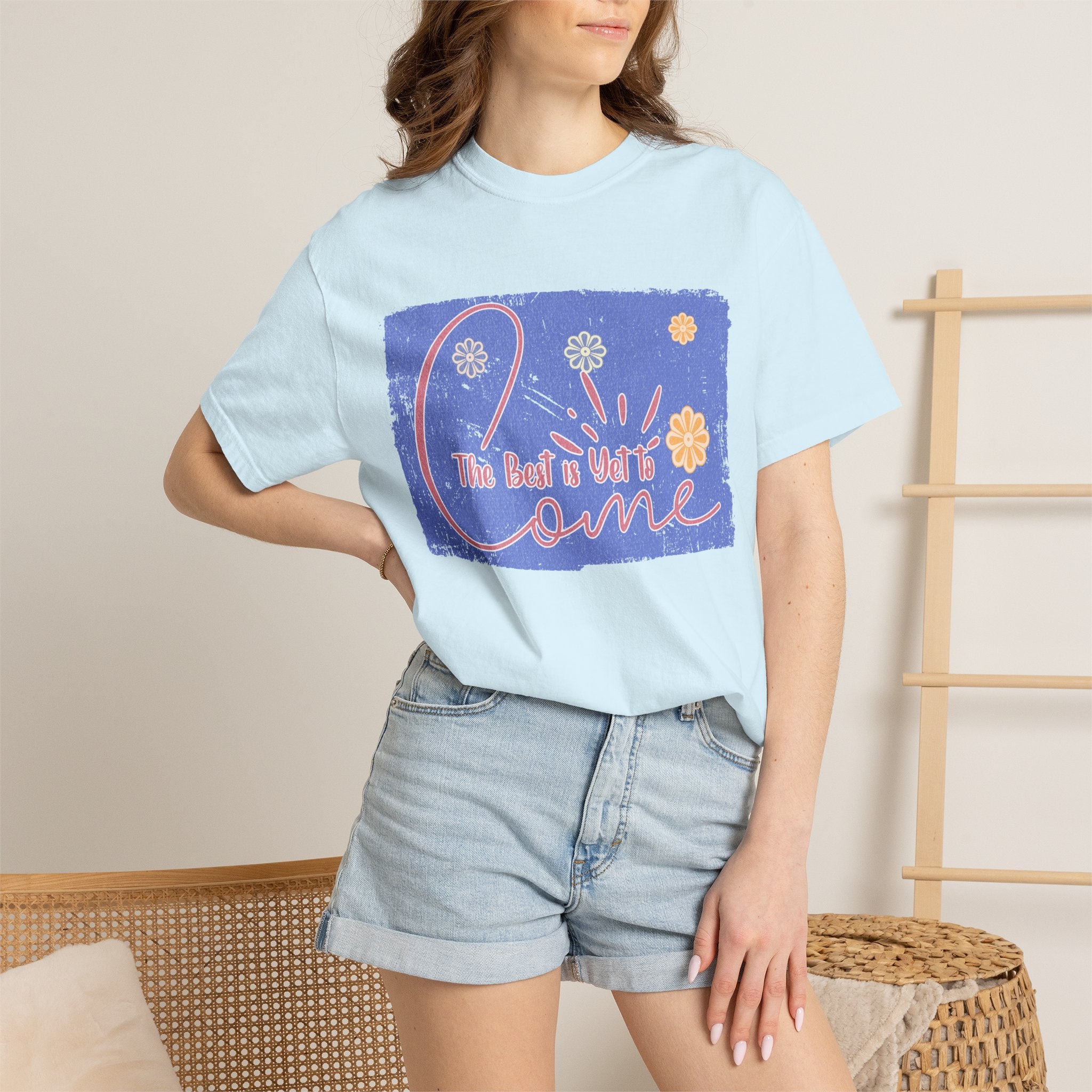 Retro Best Yet Come Tee | Textured Floral Handwritten Graphic