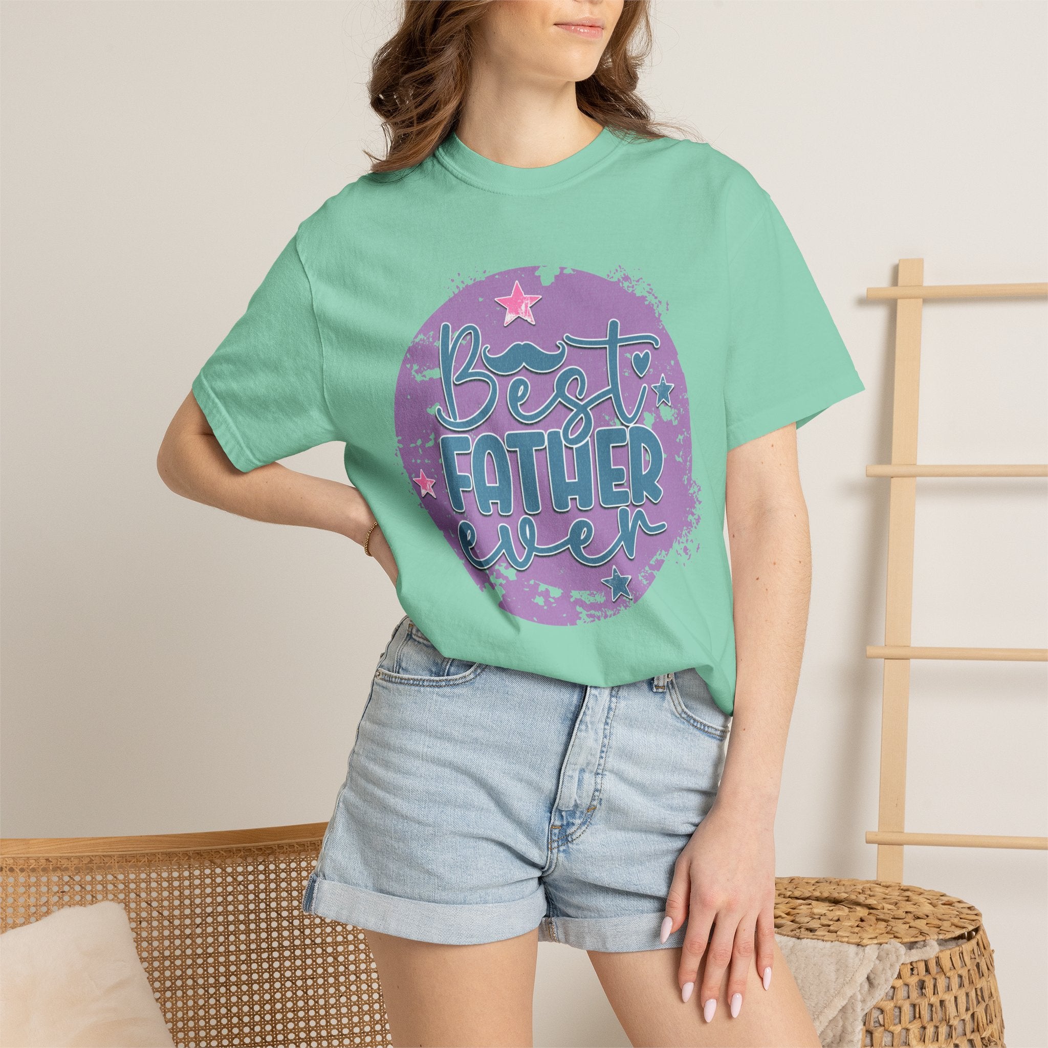 Best Father Ever Textured T-Shirt — Father’s Day Gift Tee
