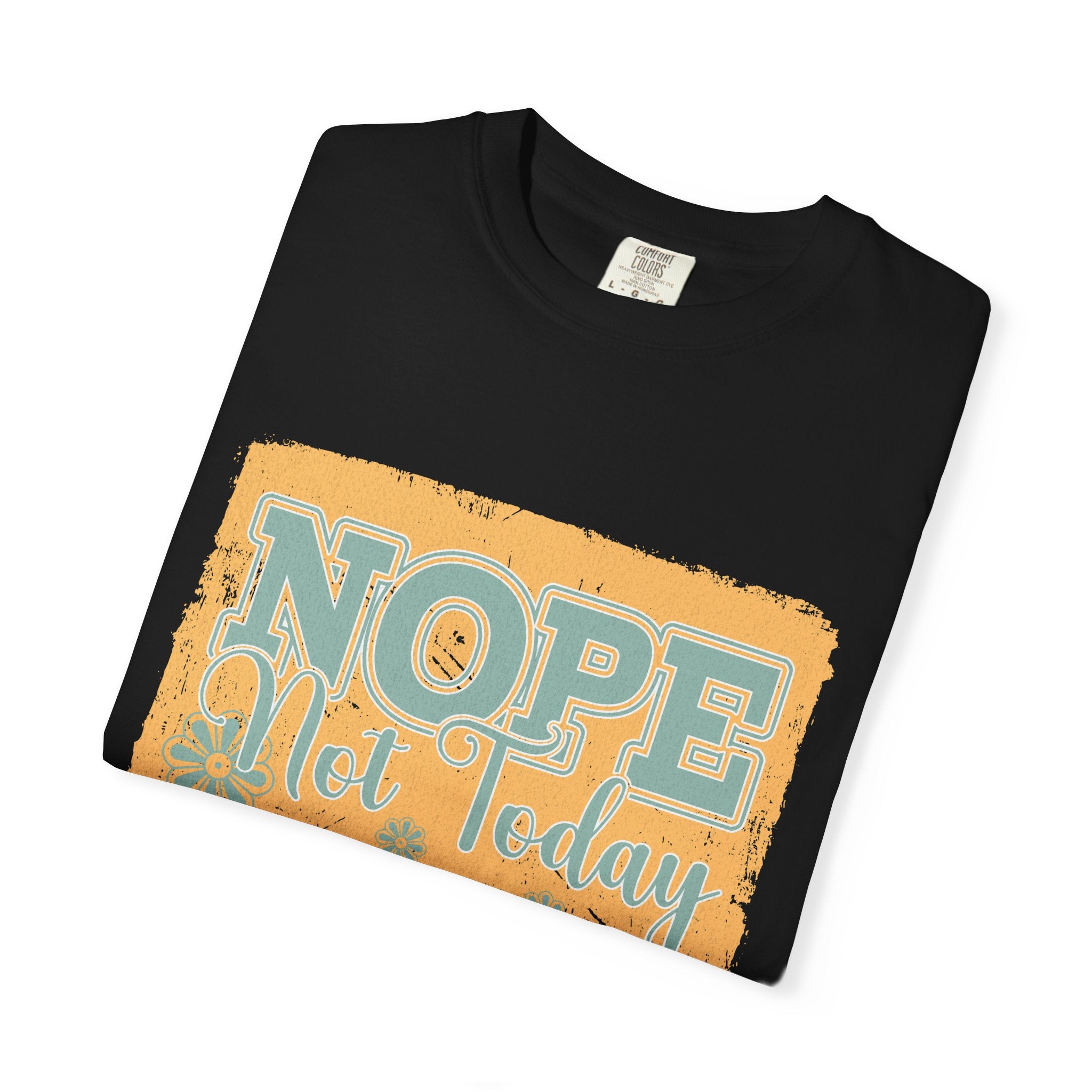NOPE Not Today T-shirt | Textured Retro Beach Script Graphic