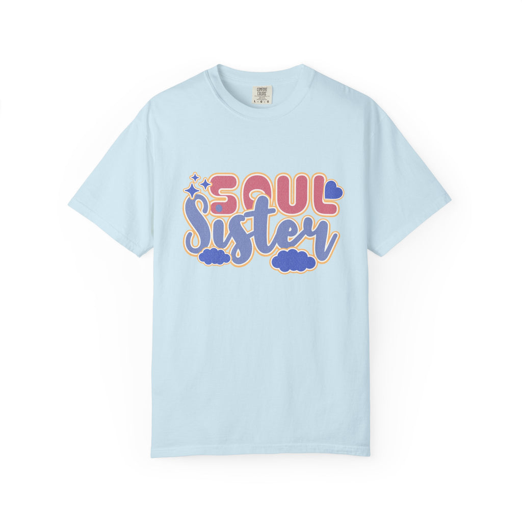 Soul Sister Textured T-Shirt — Retro Script Graphic Tee