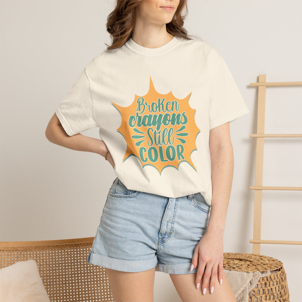 Broken Crayons Still Color Textured T-Shirt