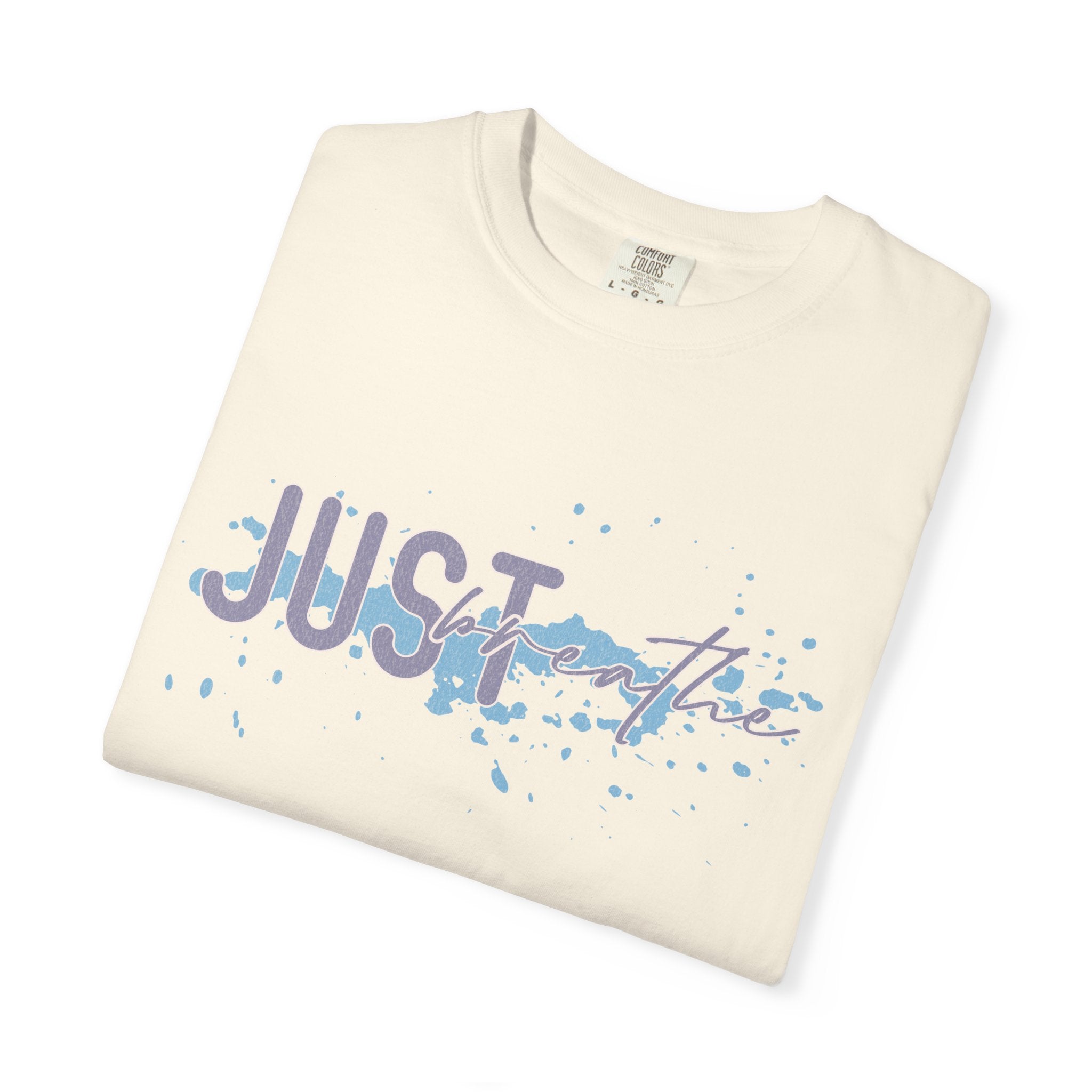 Just Breathe Textured T-Shirt — Relaxed Watercolor Script Tee