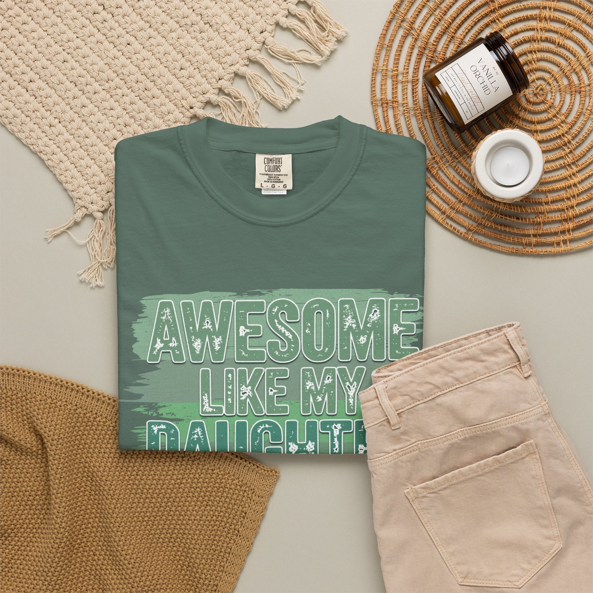Textured Awesome Like My Daughter T-Shirt
